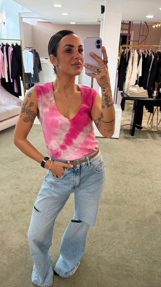 Canotta rosa tie-dye Don't@Me