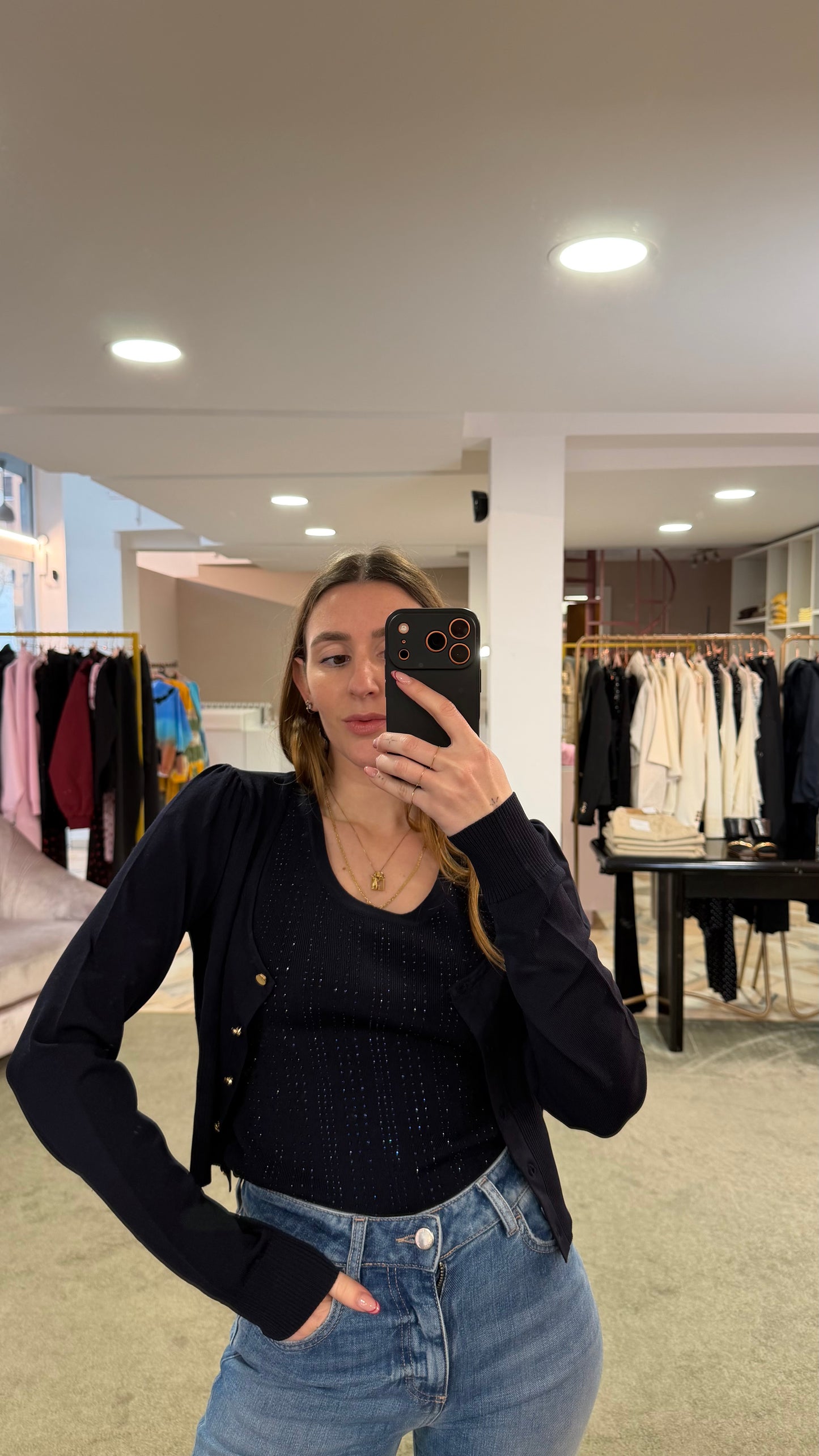 Canotta blu notte crystal fr