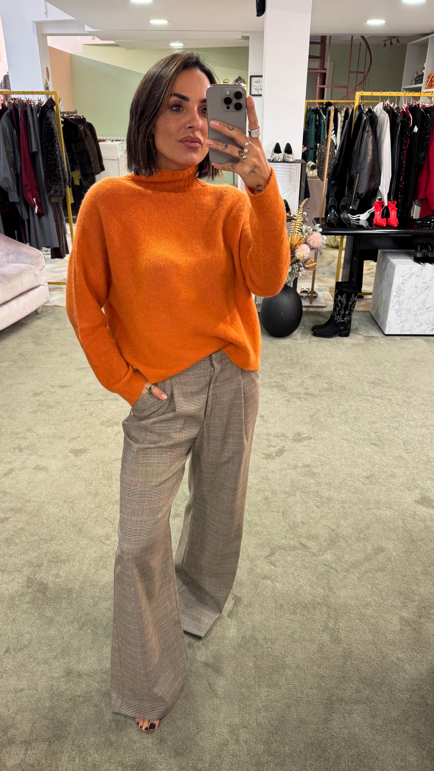 Pantaloni principe di galles con pences Hinnominate