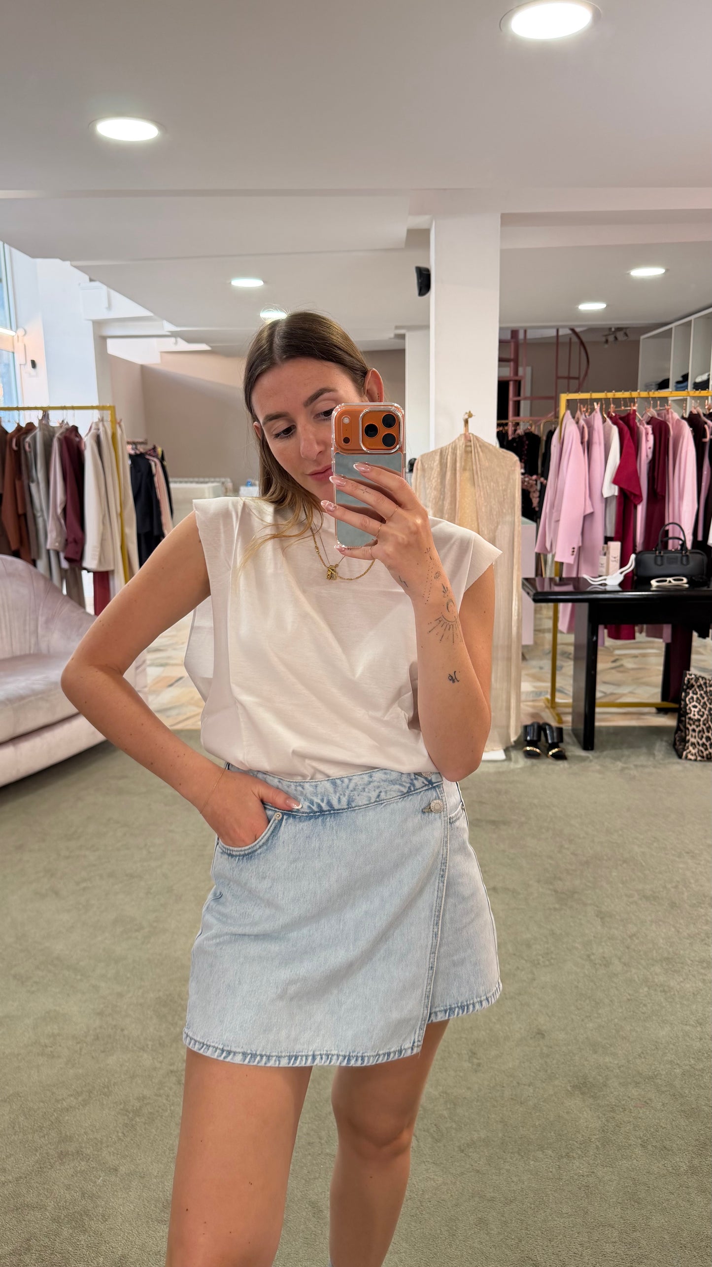 Pantagonna shorts denim chiaro jx