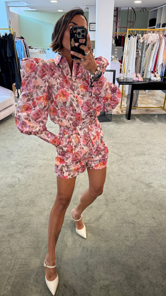 Shorts fantasia fiori rosa Actualee