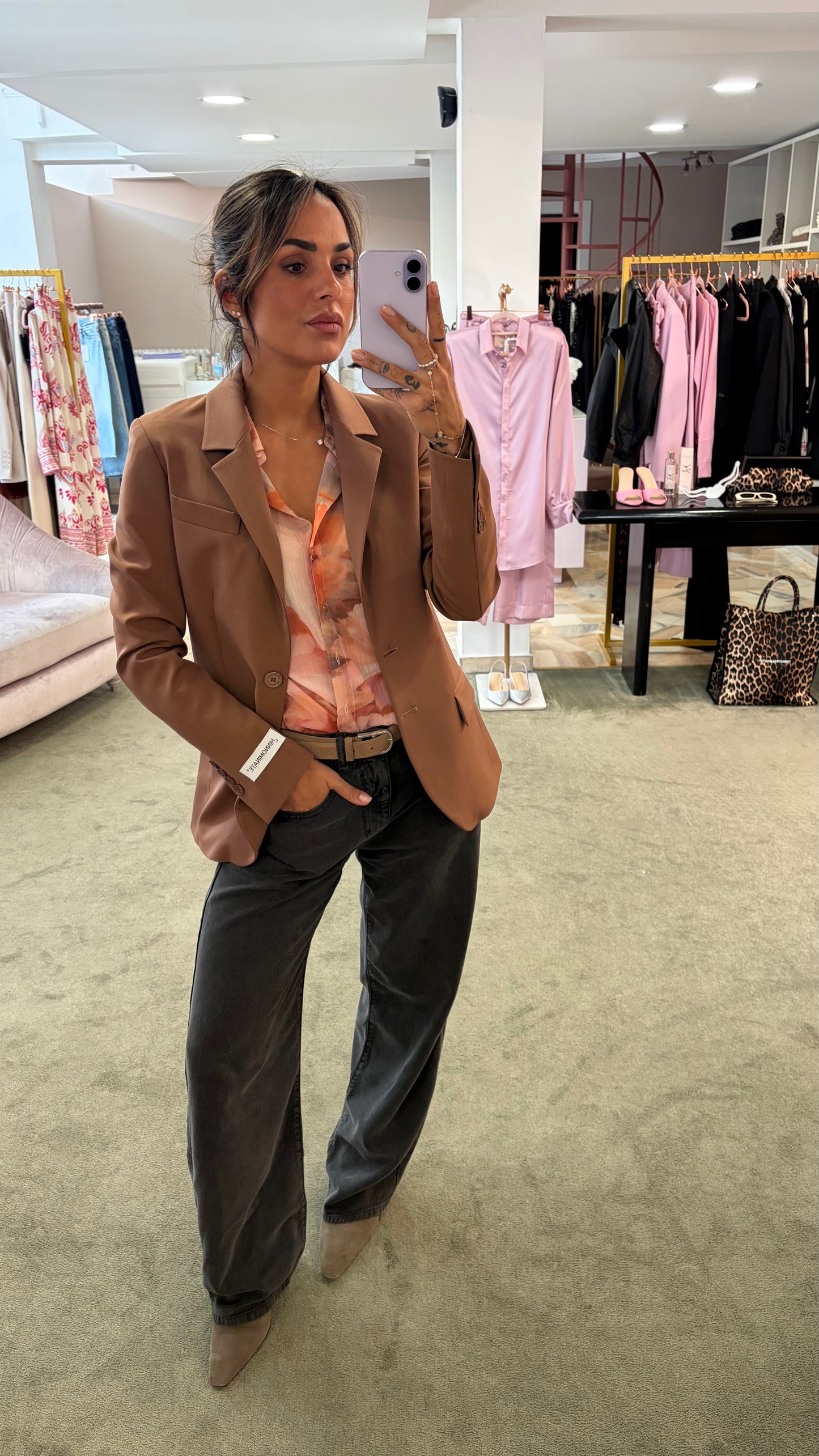 Blazer tabacco slim monopetto due bottoni Hinnominate