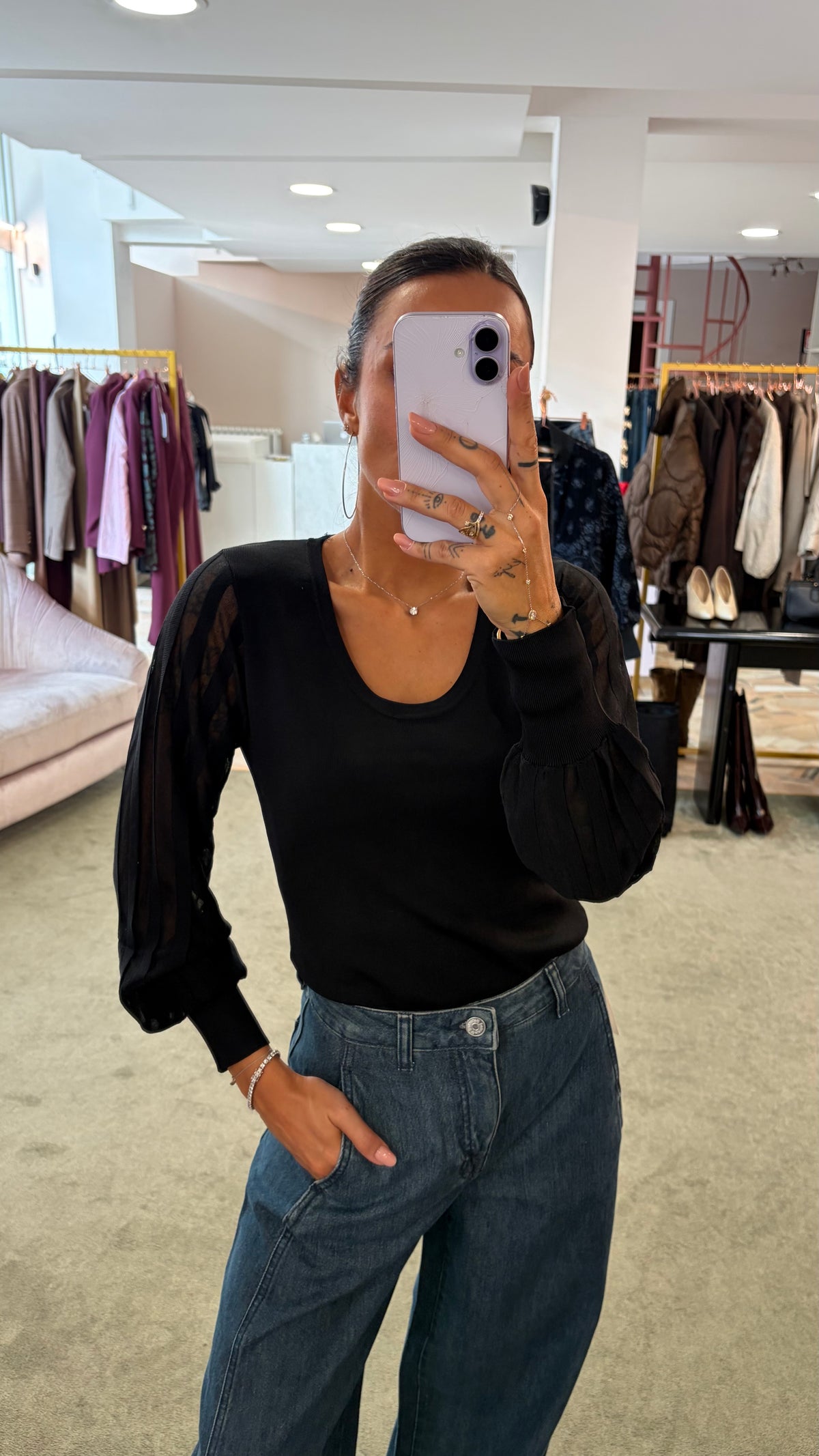 Jeans bella denim scuro barrel sl