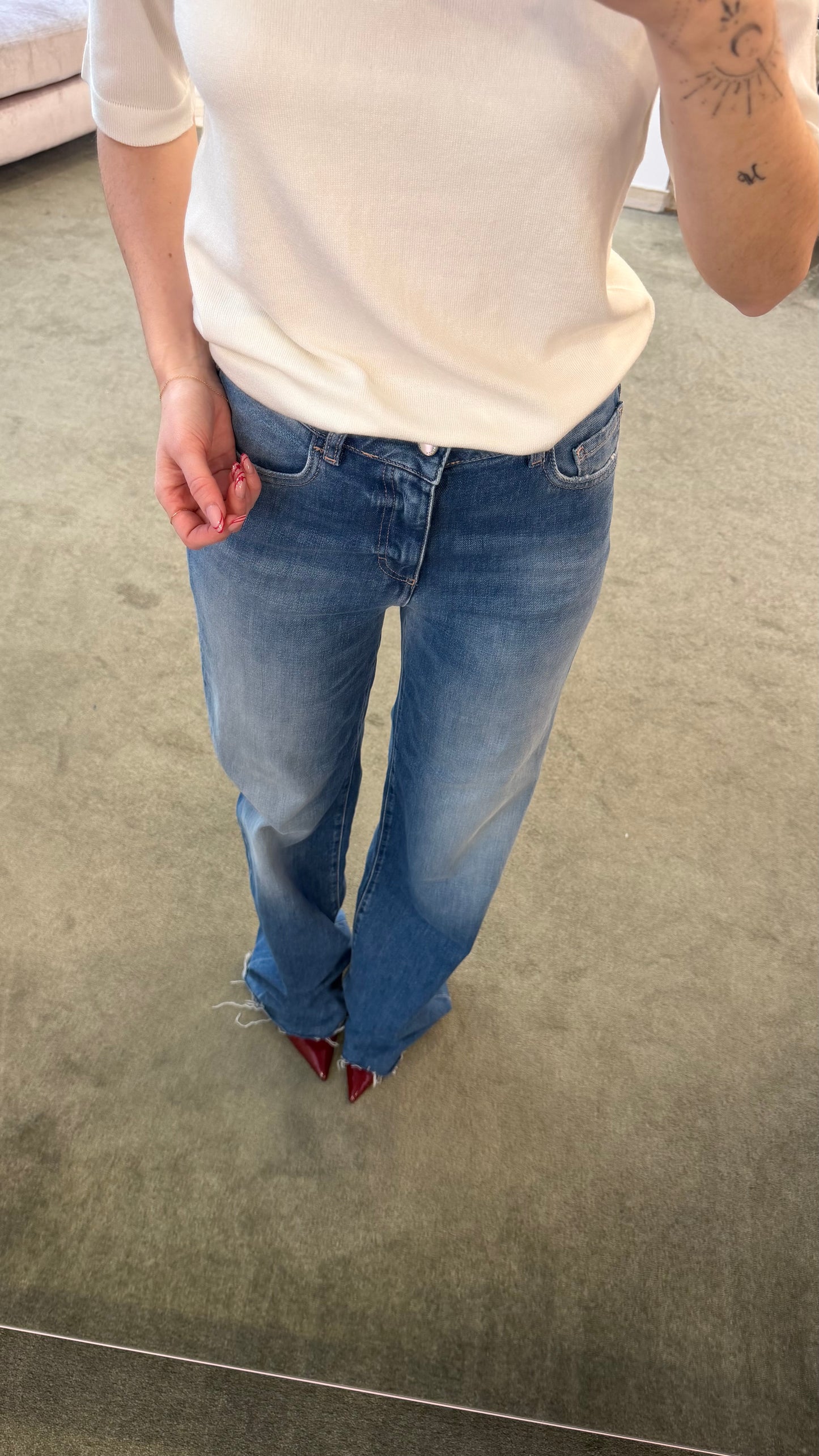 Jeans joia denim medio/chiaro taglio vivo Icon pe26