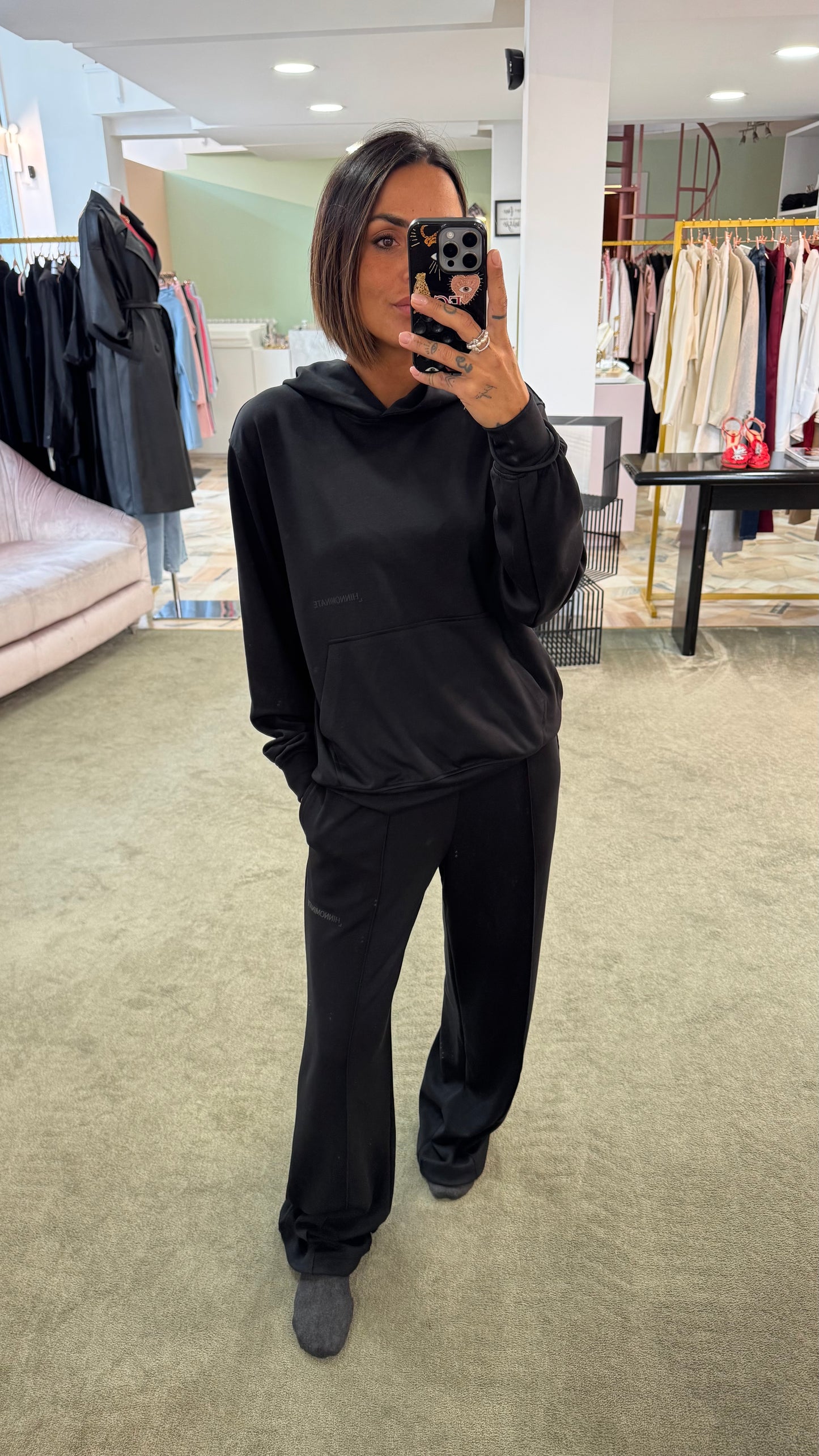 Joggers neri in modal hinnominate