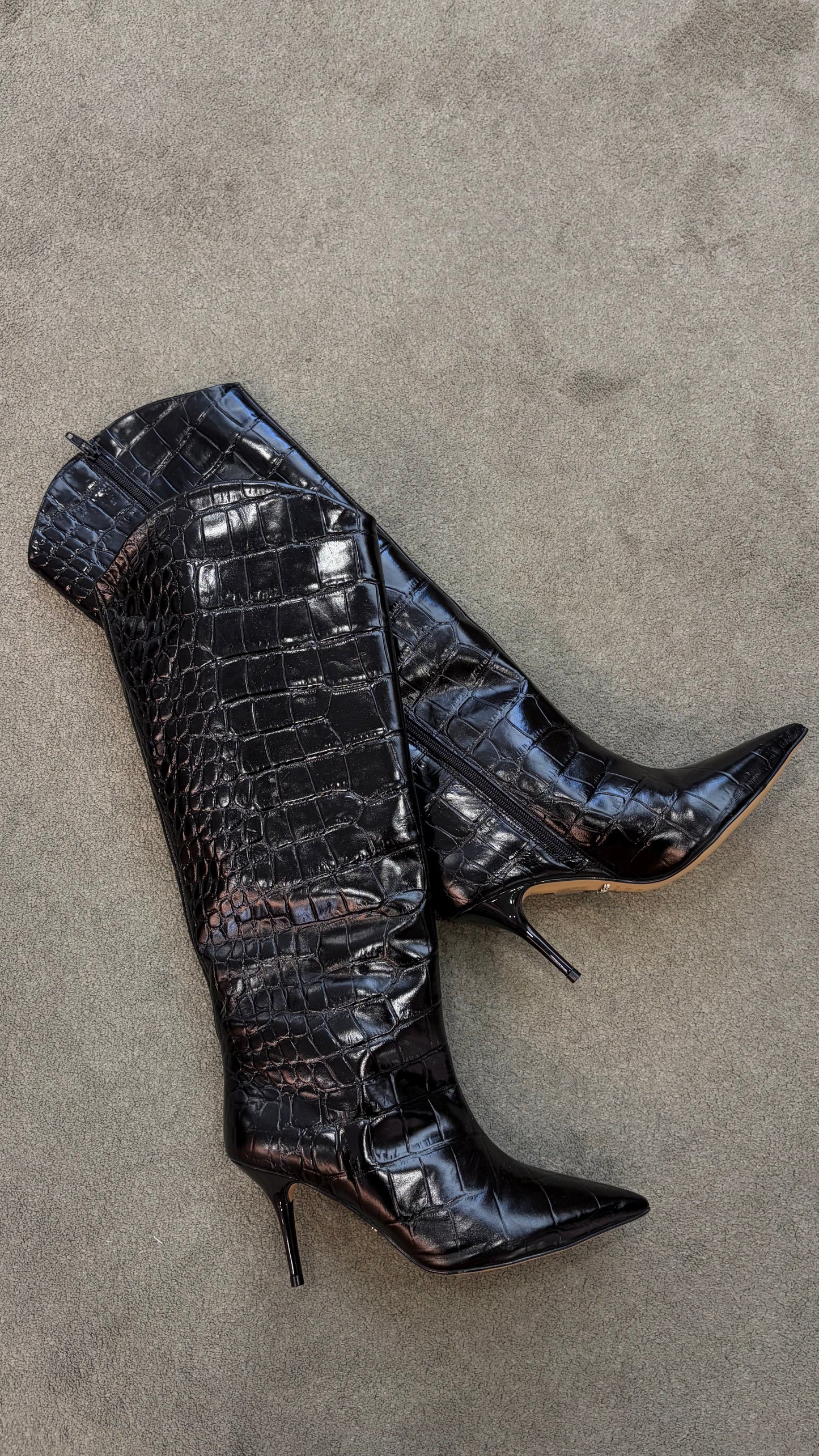 Stivale nero in pelle crocco wr