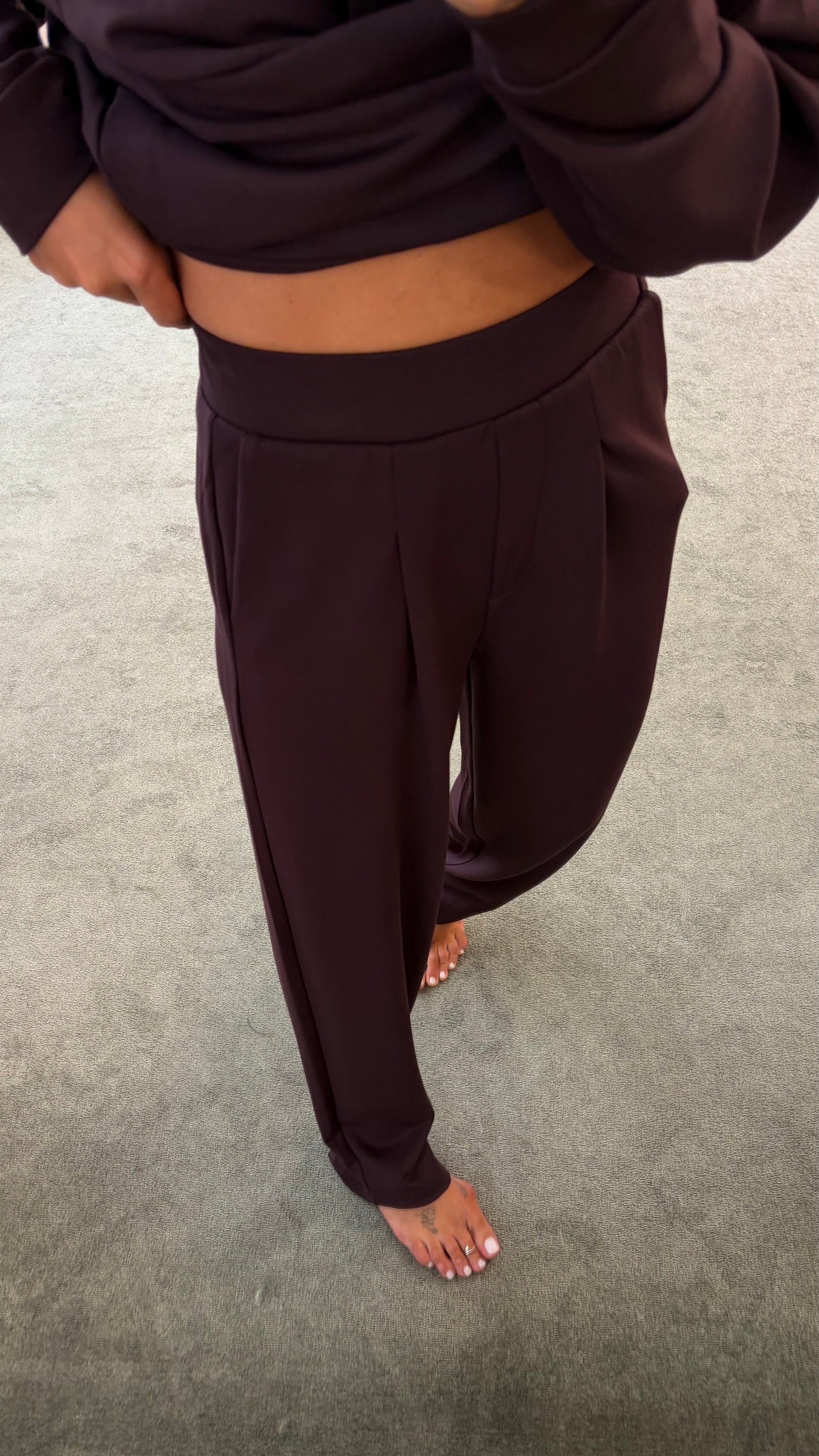 Felpa con zip vinaccia in modal sy