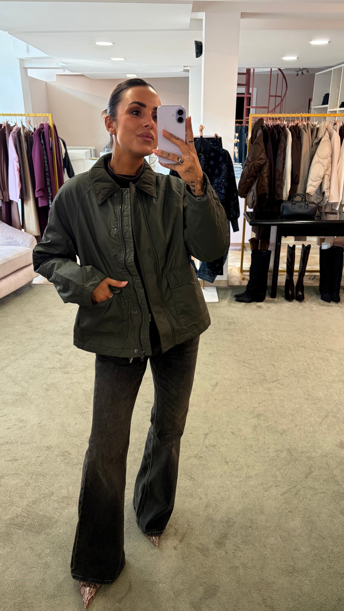 Giacca simil barbour verde forest sy