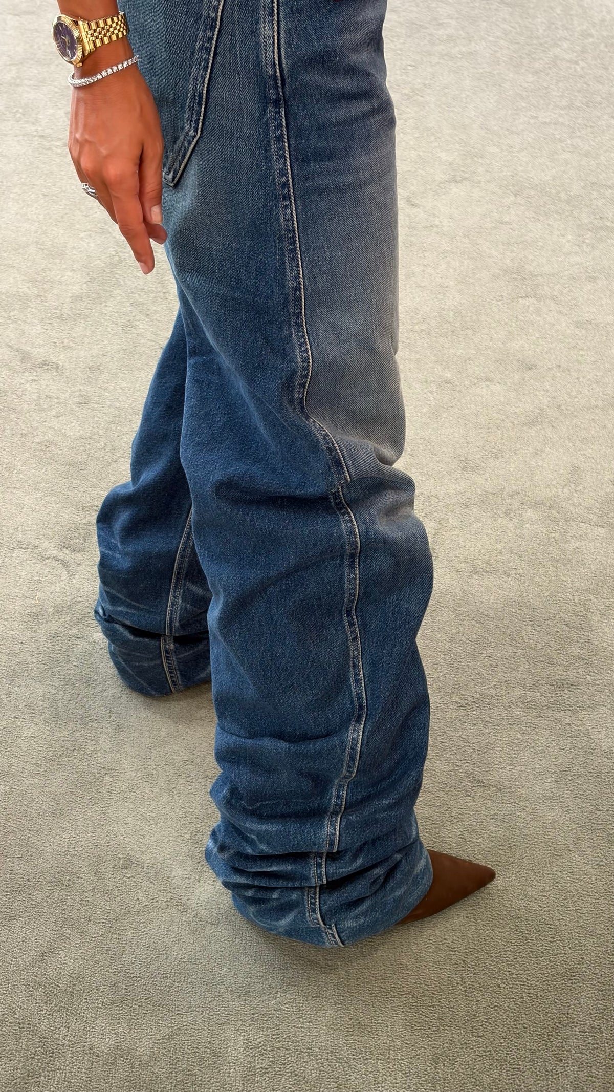 Jeans riri baggy scuro Icon Denim