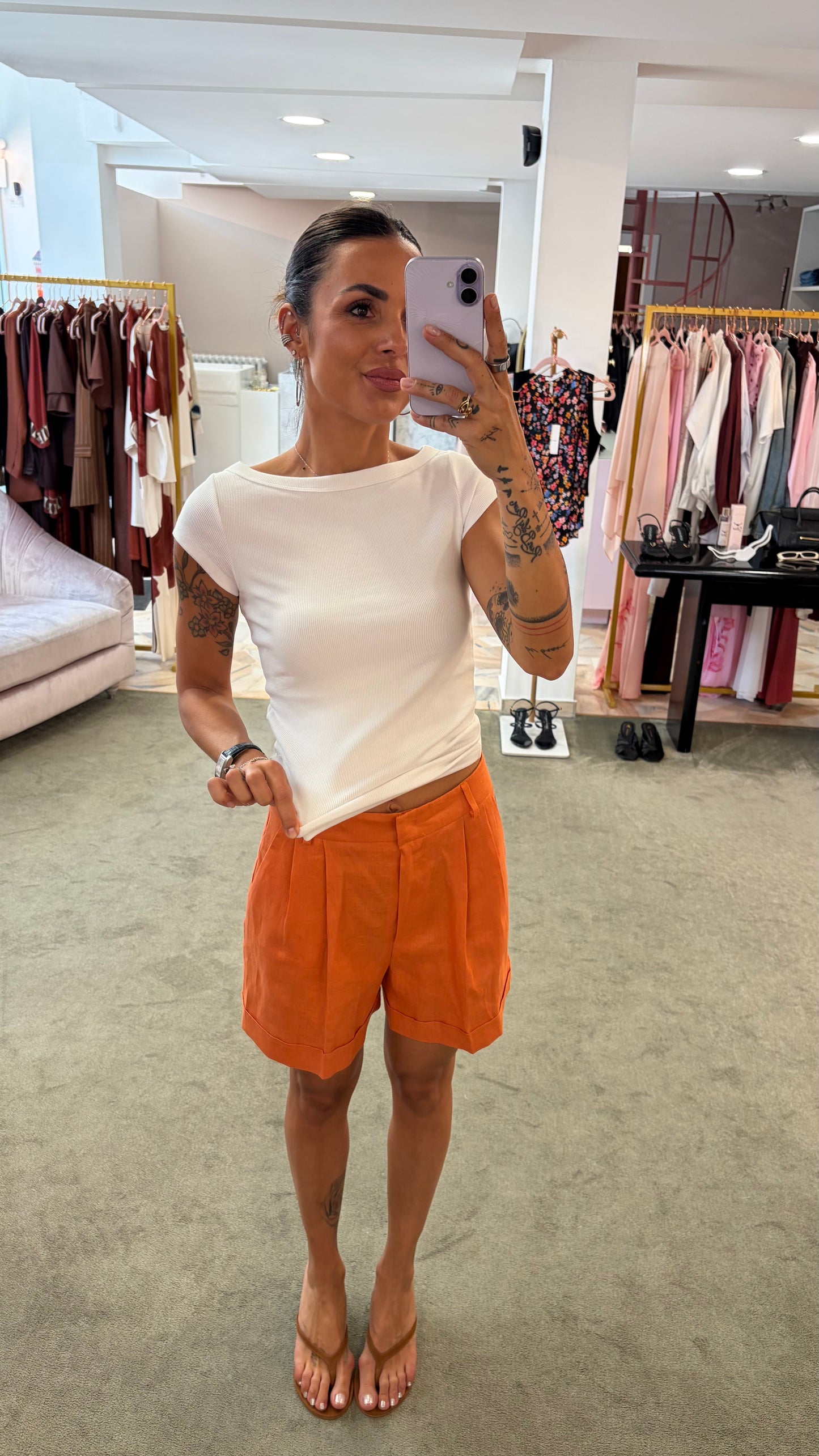 T-shirt fifi bianca a costine jx