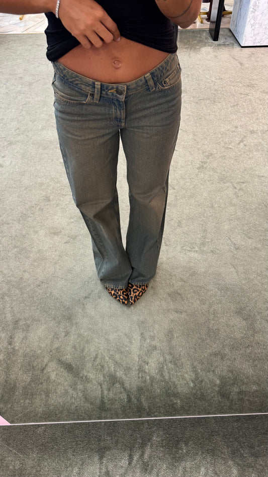Jeans palermo the marrone vita bassa loose jx