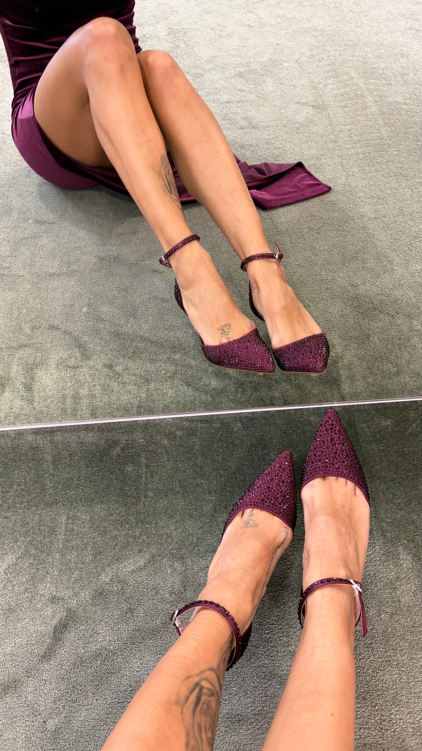 Borsa Maxi pochette dunham viola crystal