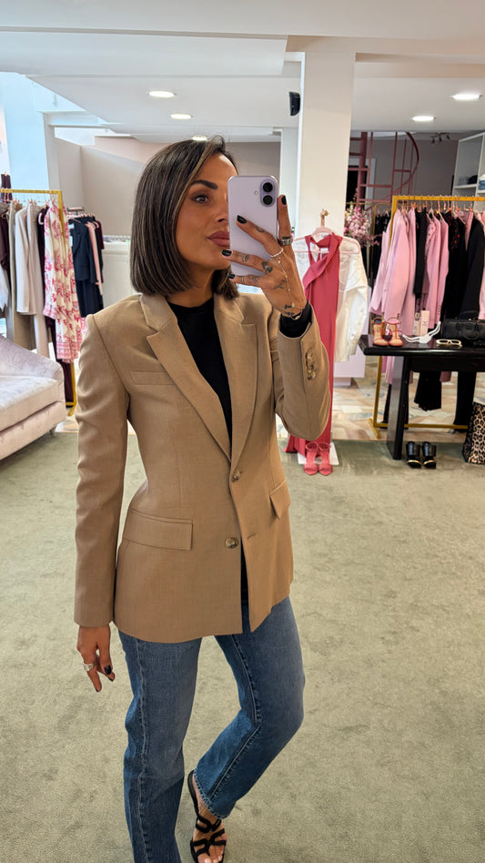 Blazer cammello melange slim sl