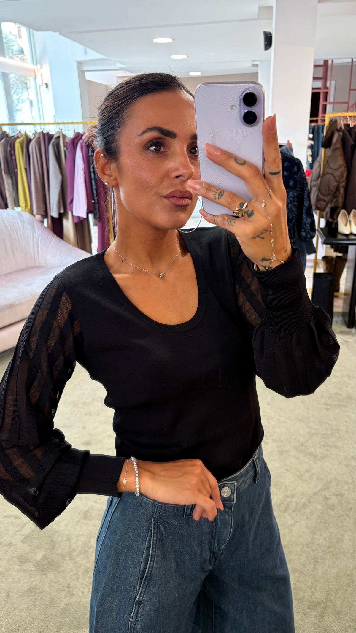 Jeans bella denim scuro barrel sl