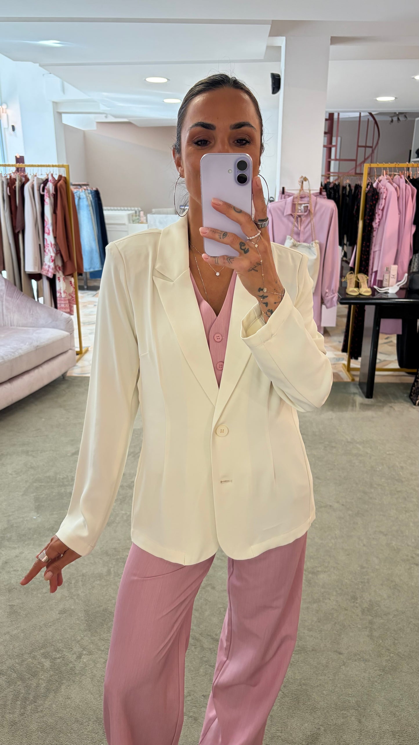 Blazer panna destrutturato leggero ay