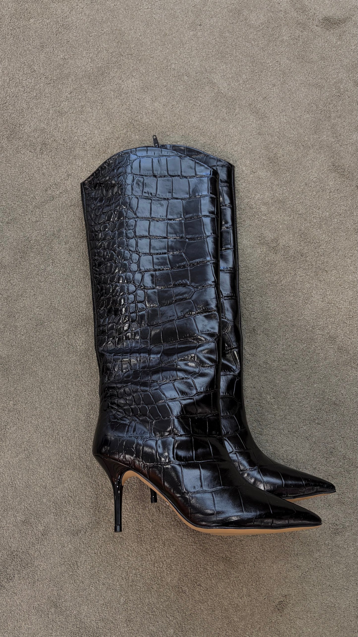 Stivale nero in pelle crocco wr