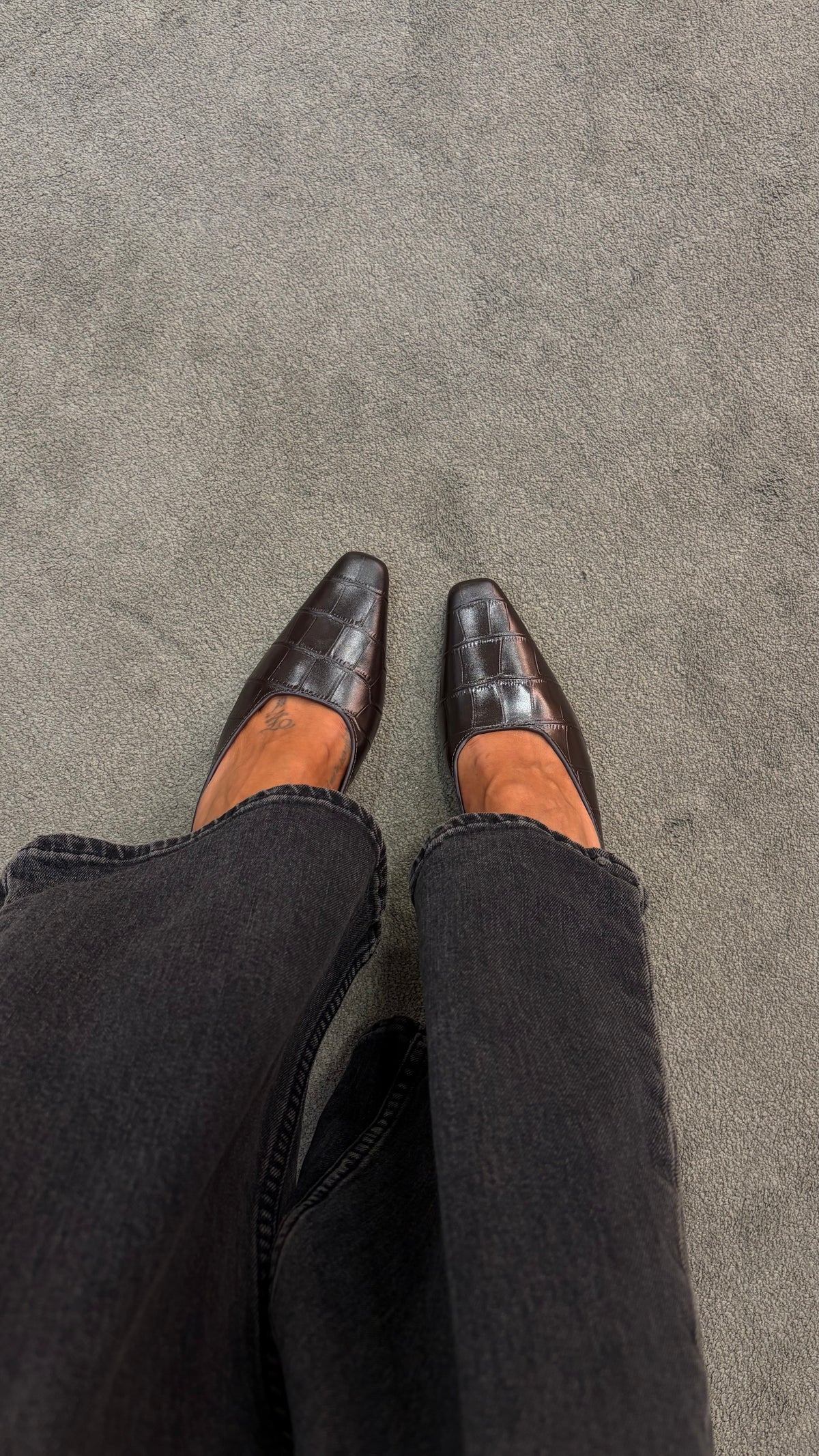 Mules marrore in pelle crocco sl