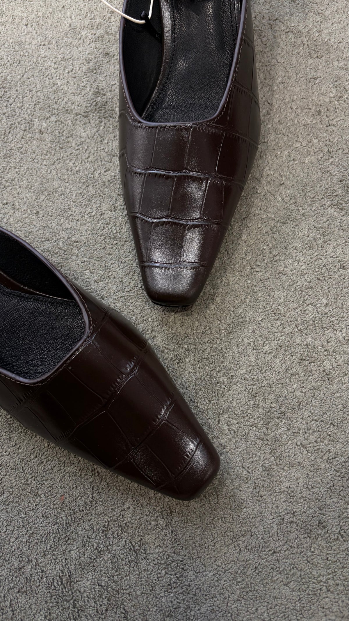 Mules marrore in pelle crocco sl