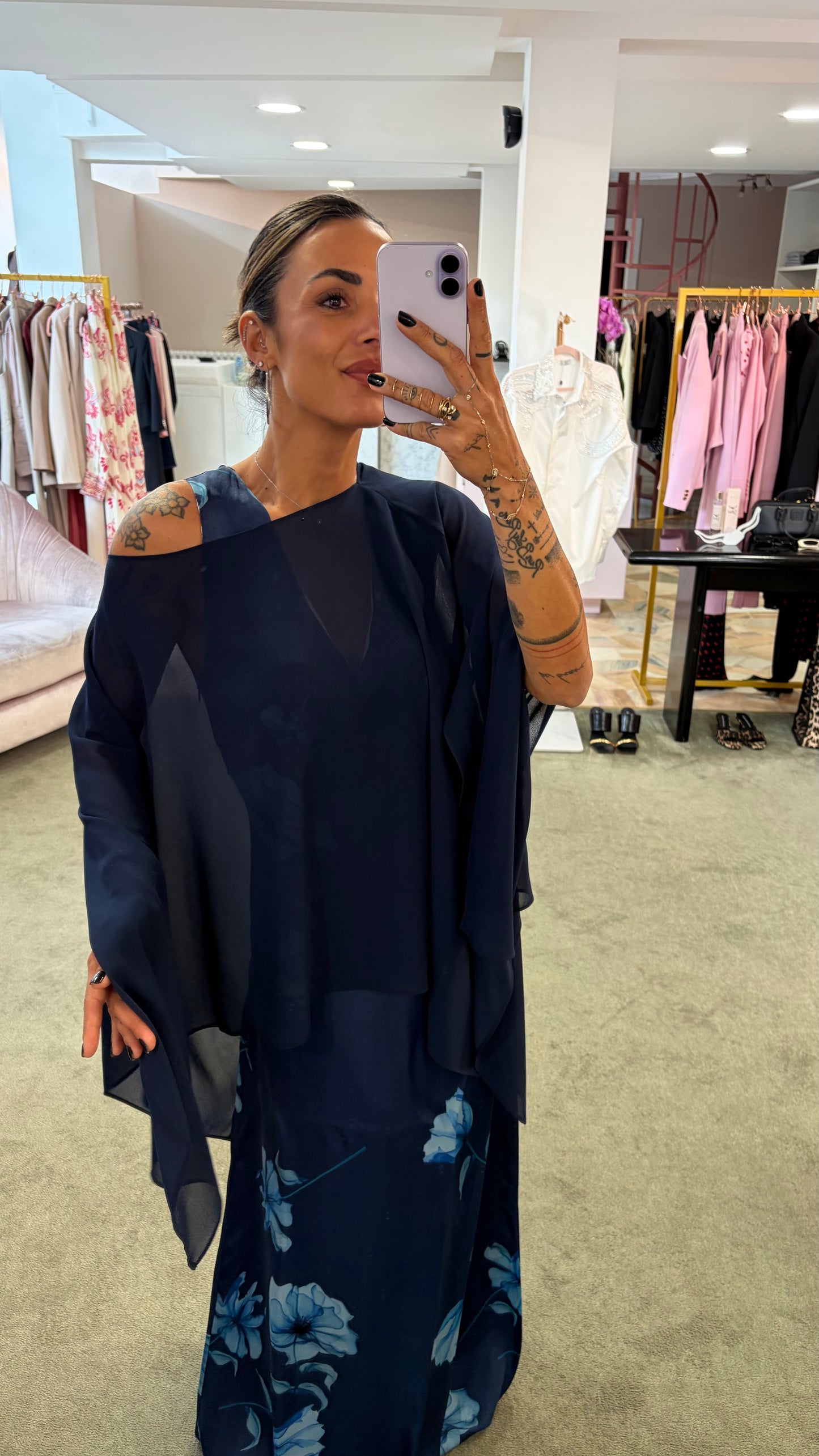 Cappa coprispalle blu notte fr