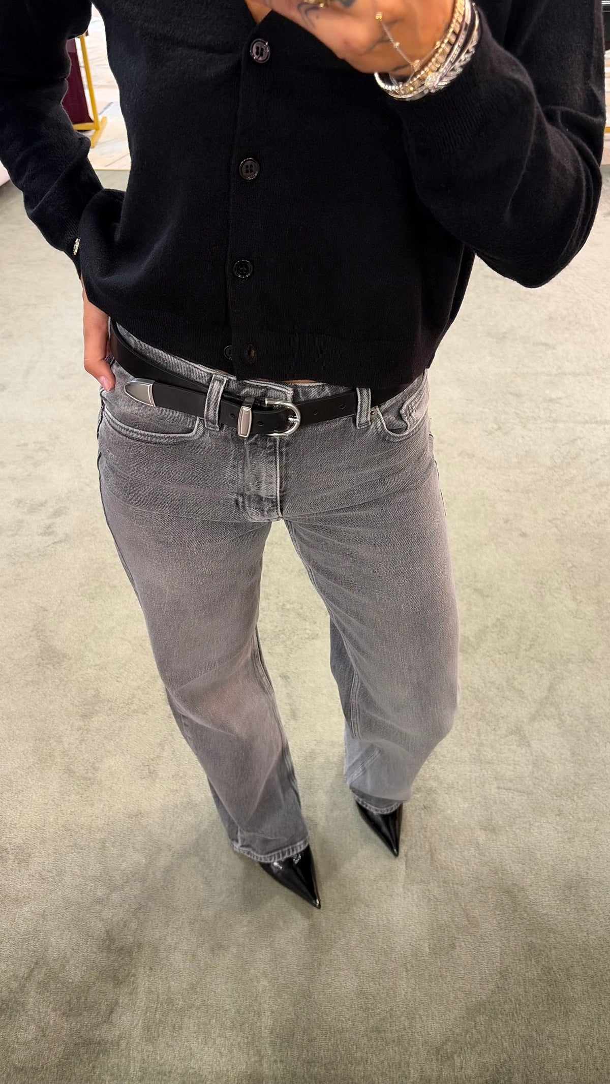 Jeans kori grigi straight sl