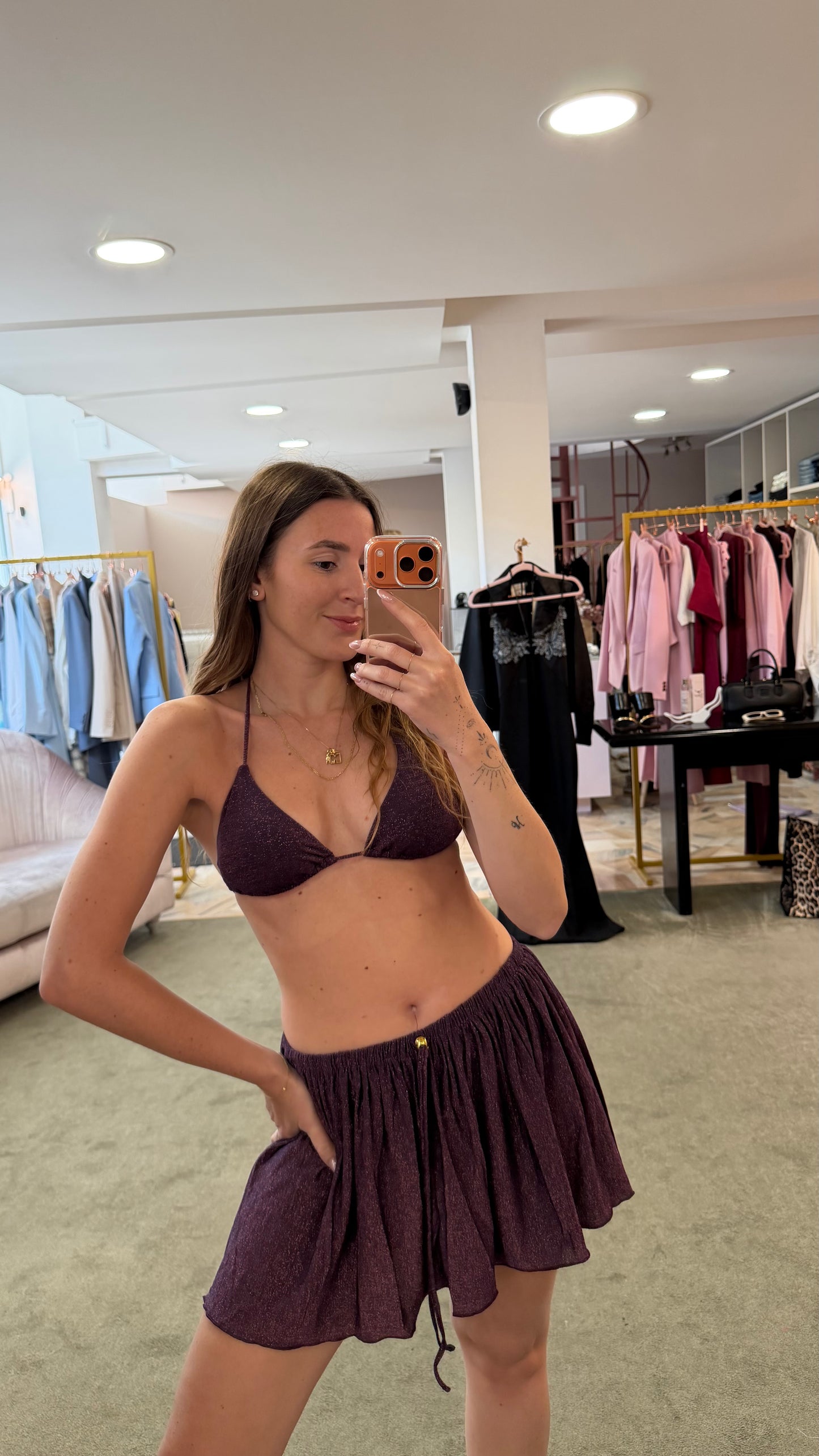 Gonna pareo viola lurex Me Fui