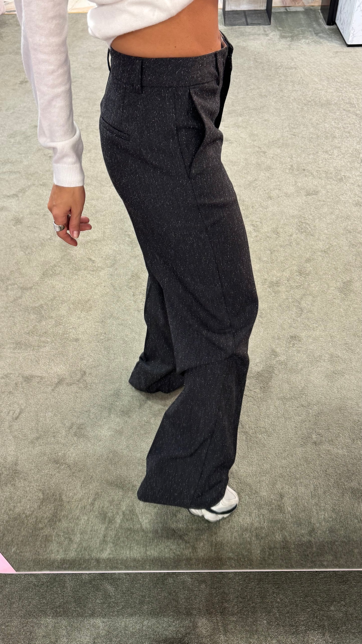 Pantaloni nero sale e pepe ellis con pences jx