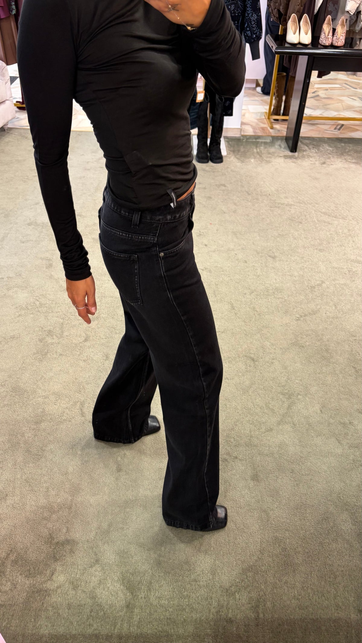 Jeans chechu nero straight vita bassa Hinnominate