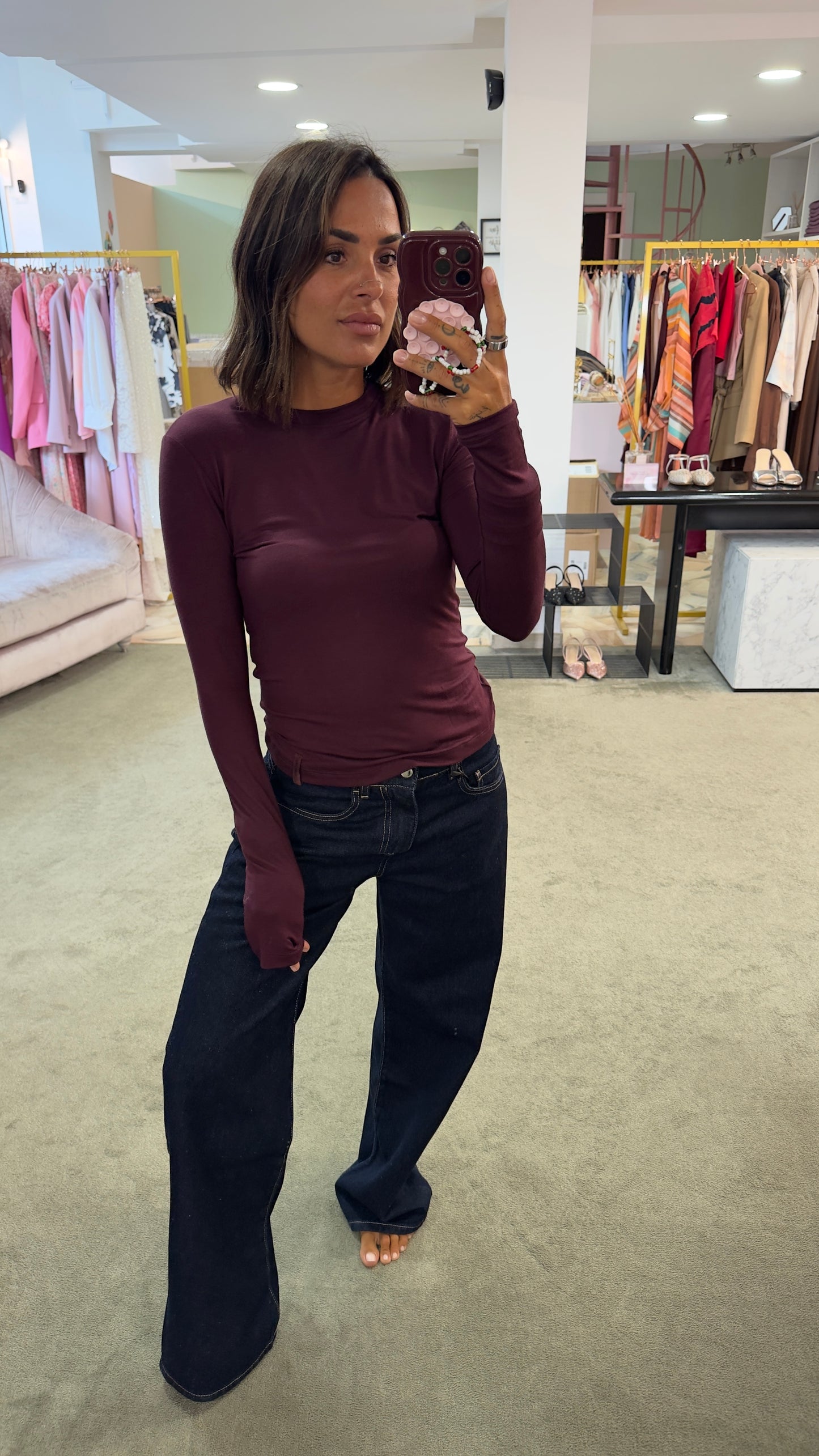 Maglia manica lunga bordeaux Hinnominate