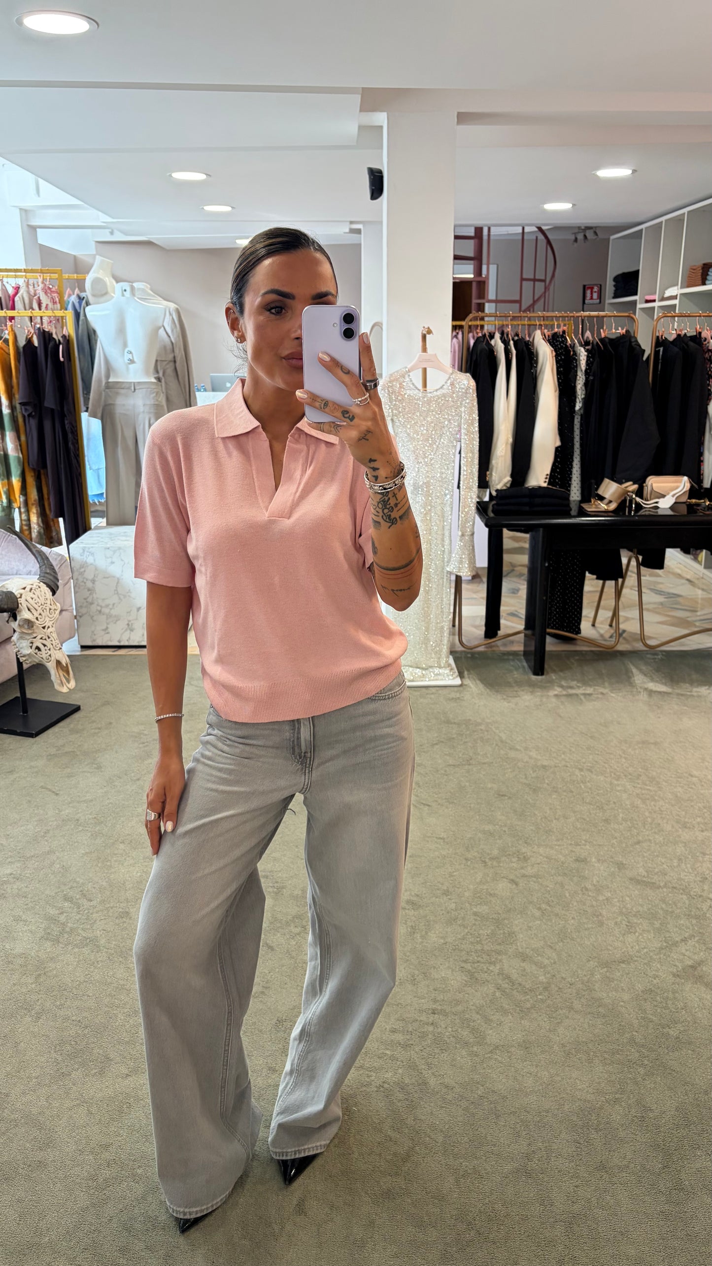 Polo rosa manica corta glp