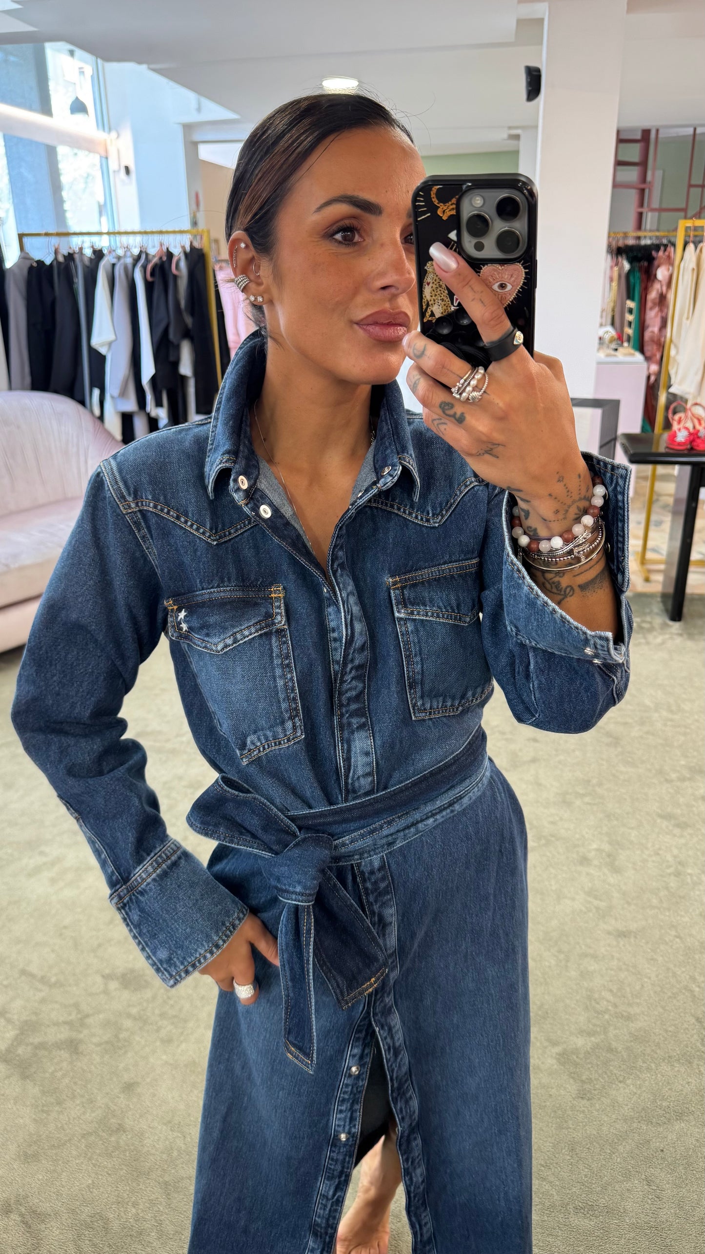 Abito con cintura in jeans Icon