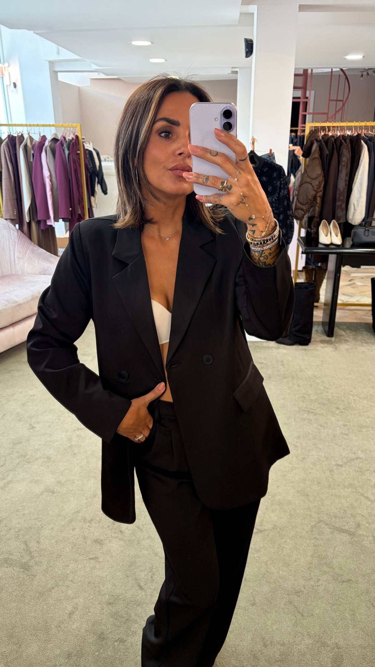 Blazer doppiopetto nero over ay fw26