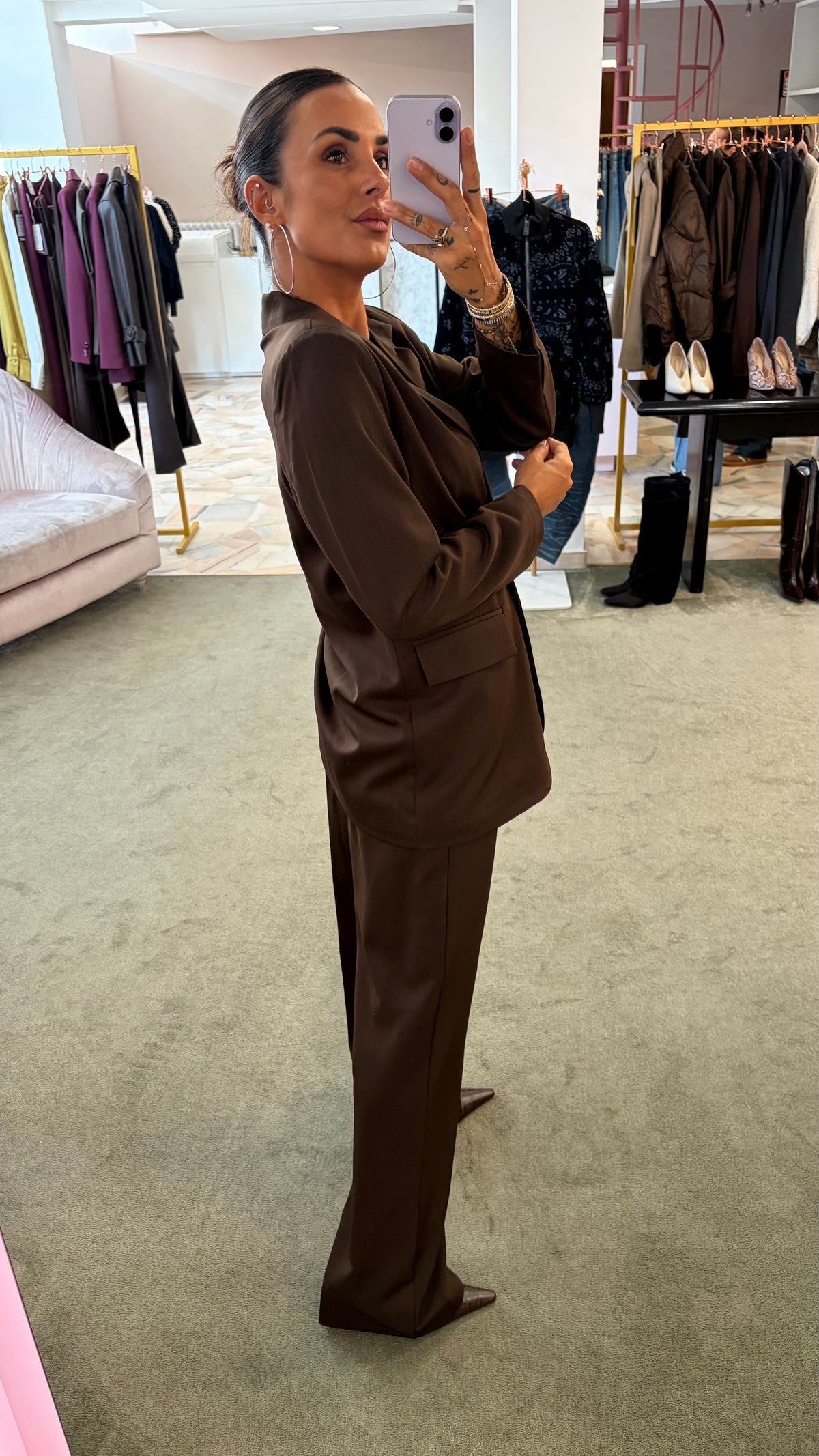 Blazer doppiopetto marrone over ay fw26