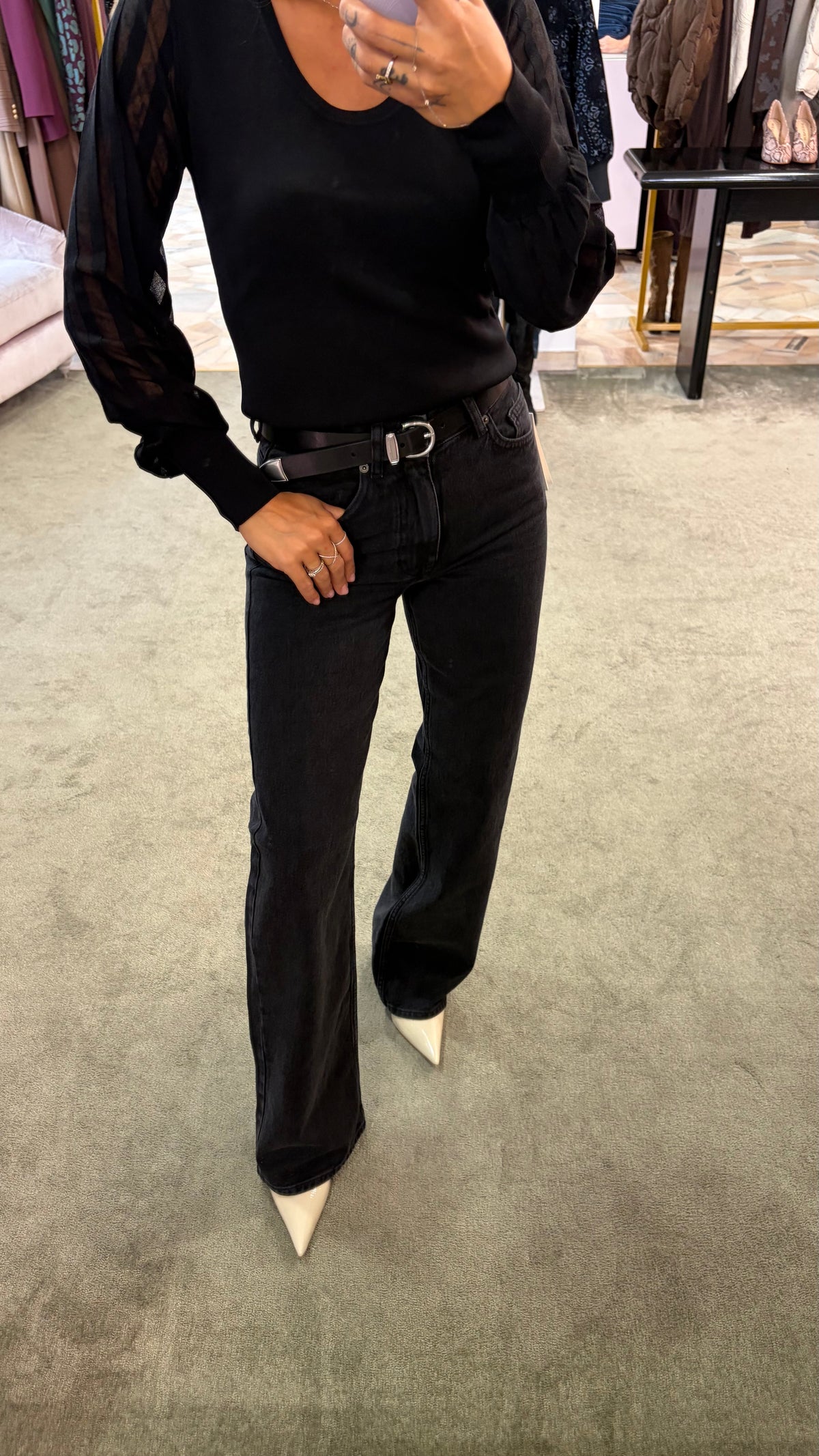 Jeans kori neri straight sl