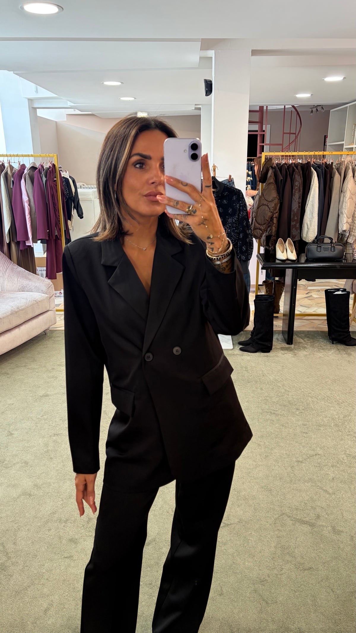 Blazer doppiopetto nero over ay fw26