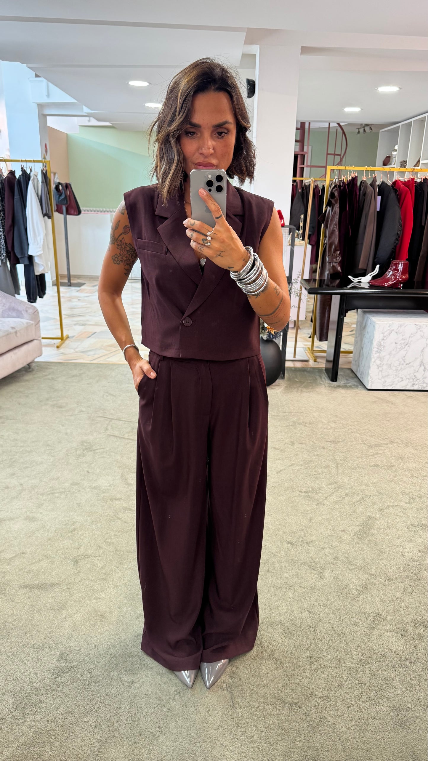 Gilet bordeaux ay