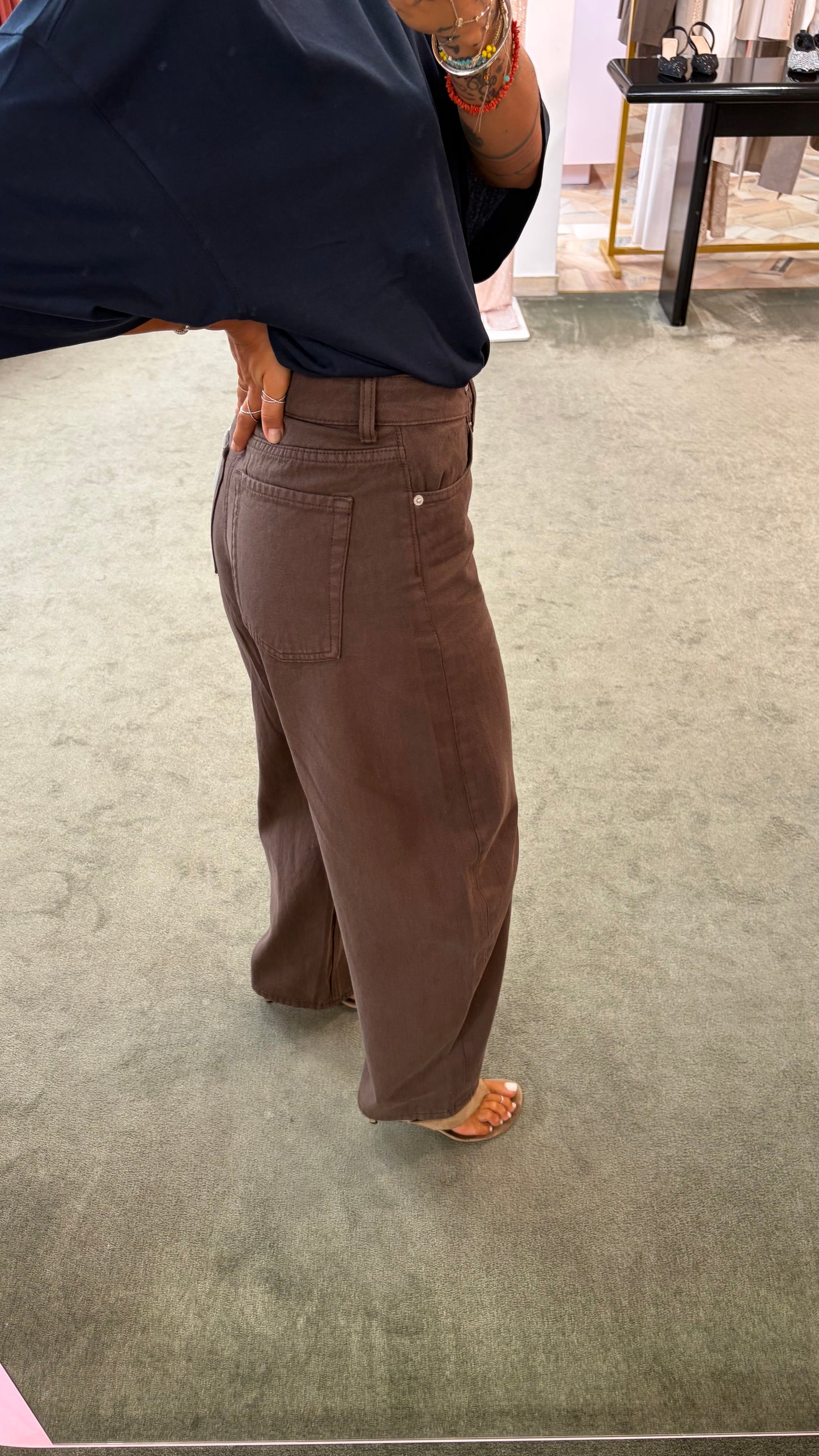 Jeans sakai baggy marrone jx