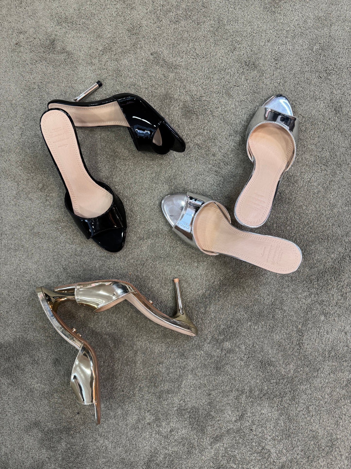Mules oro in vernice