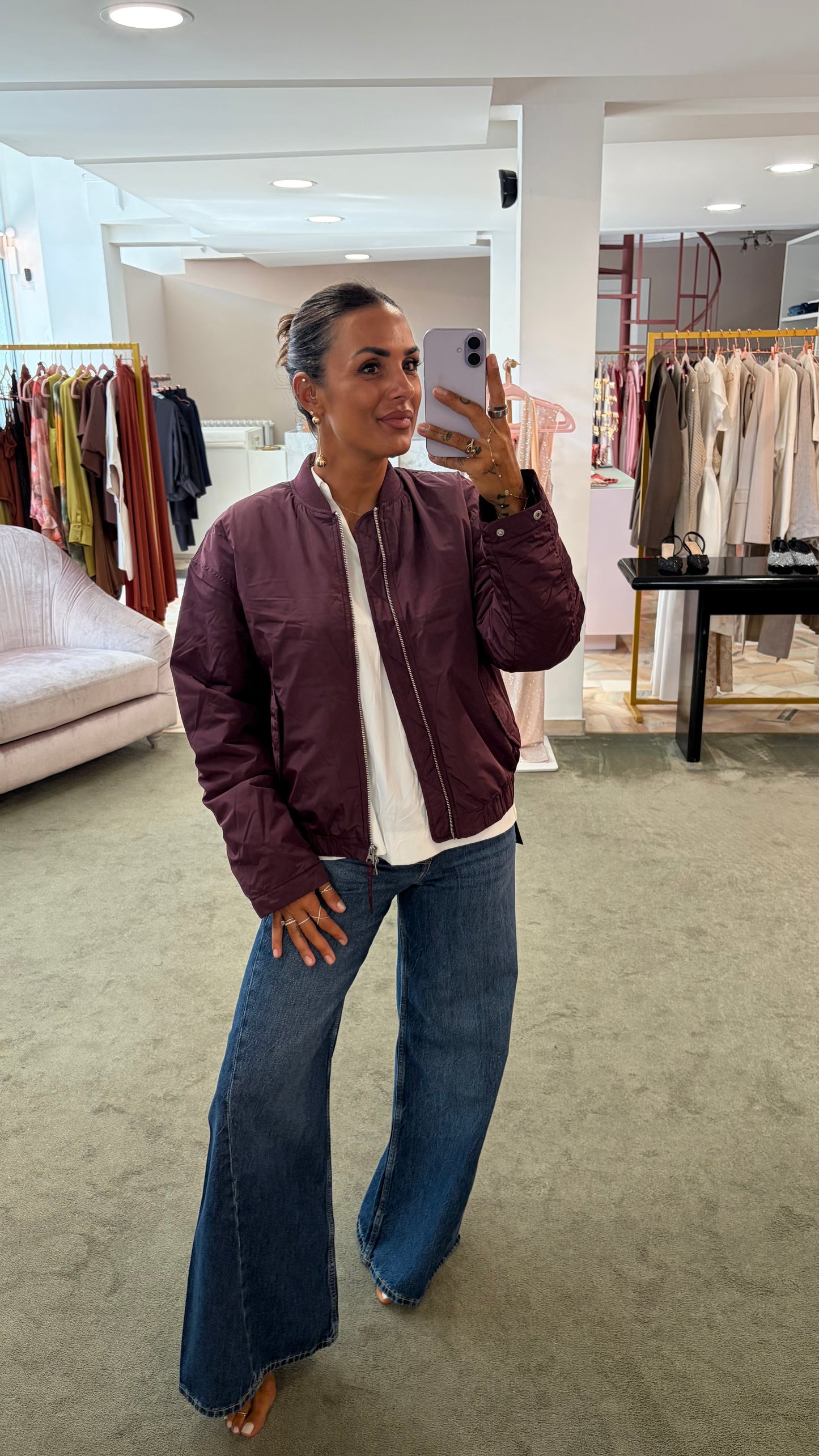 Bomber bordeaux bree imbottito jx
