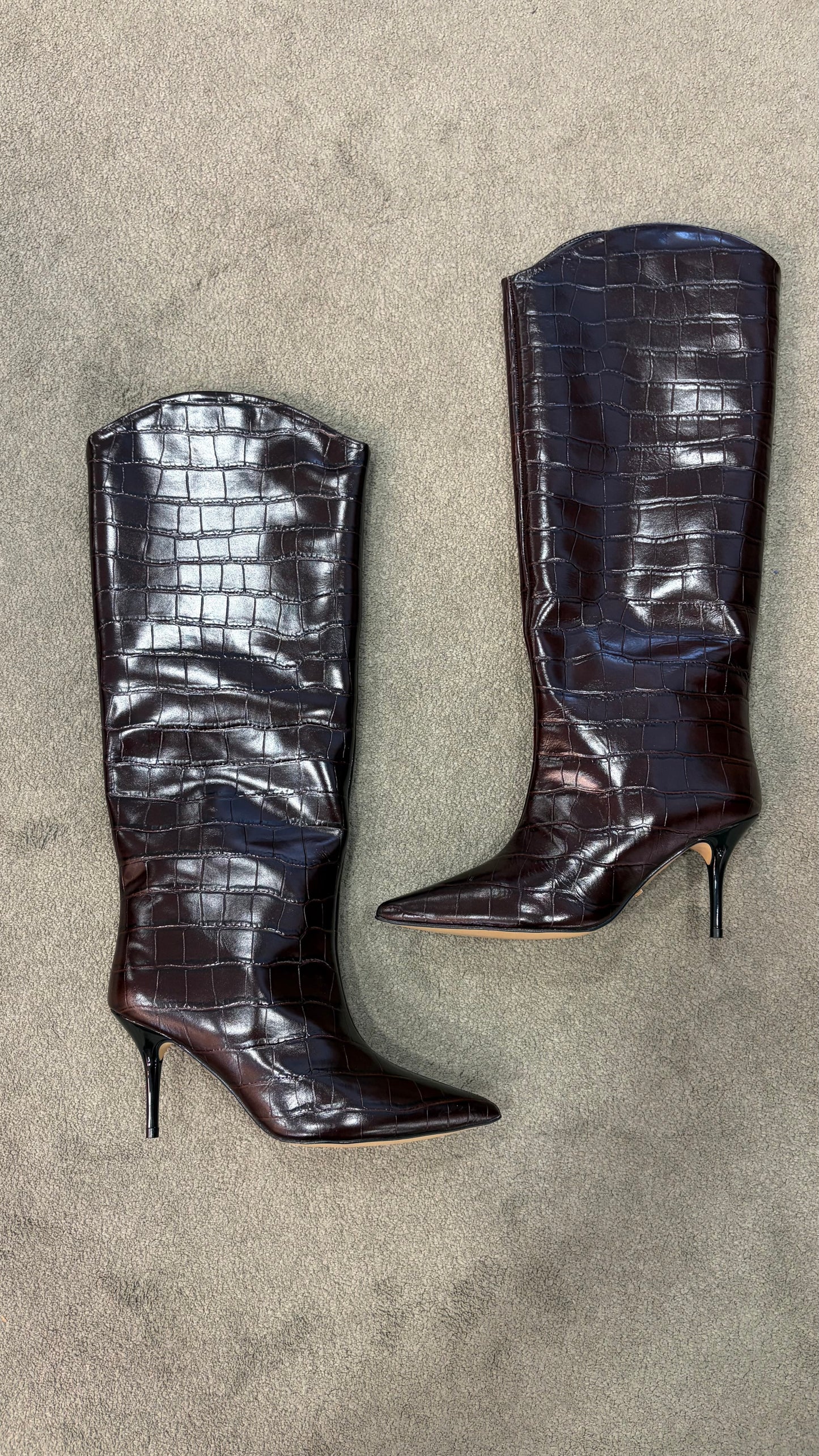 Stivale marrone cioccolato in pelle crocco wr