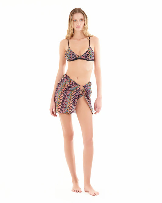 Gonna pareo in maglia fantasia missoni Cotazur