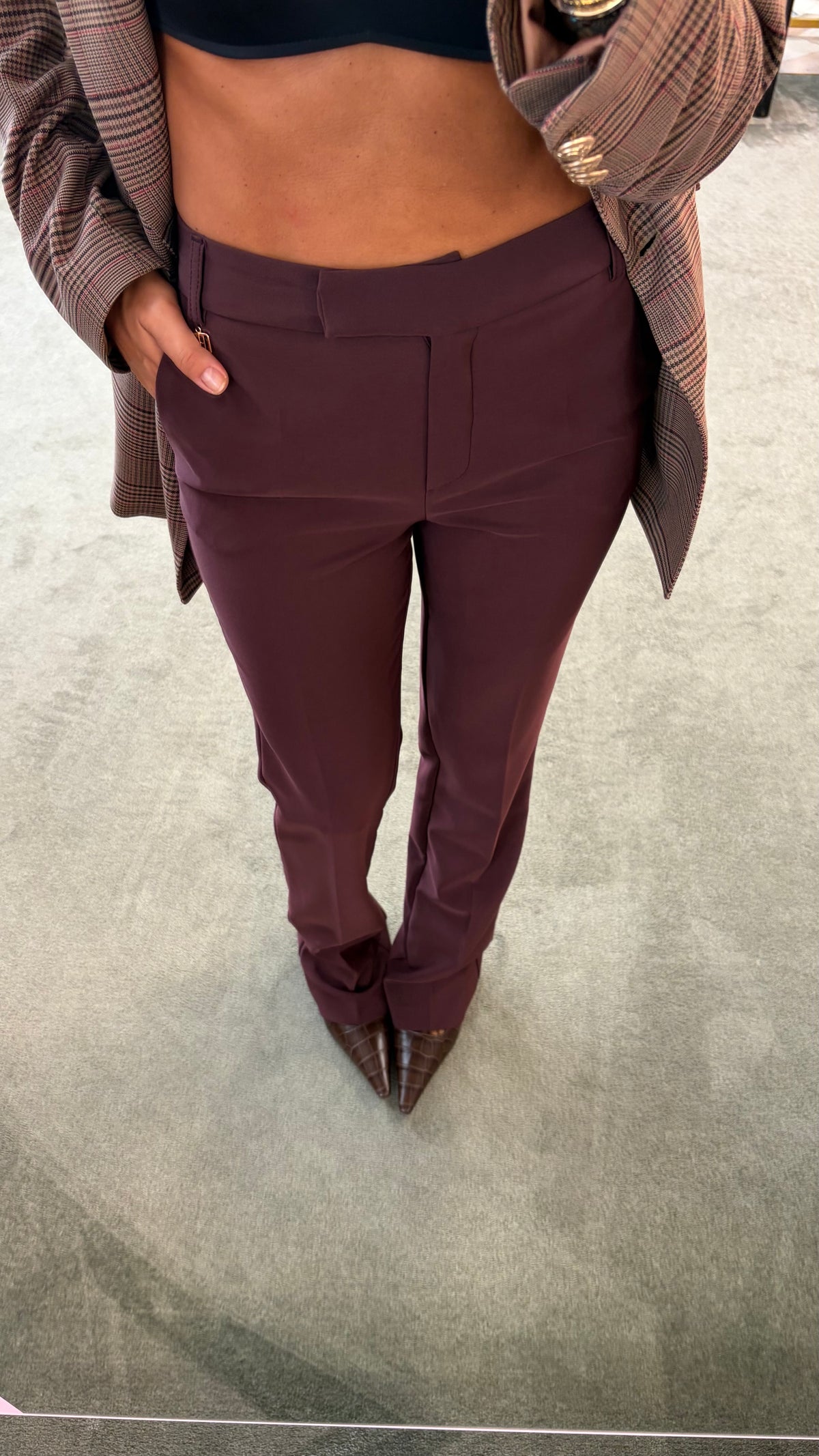 Pantaloni bordeaux cigarette fr