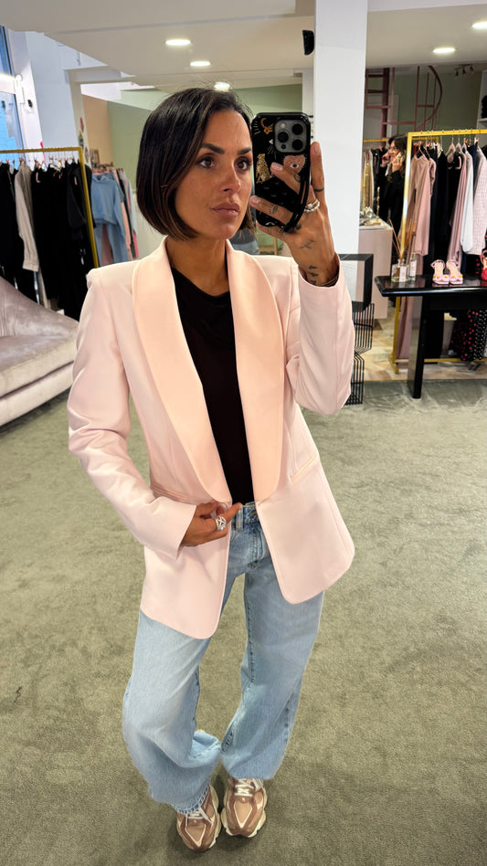 Blazer rosa cipria smoking Actualee