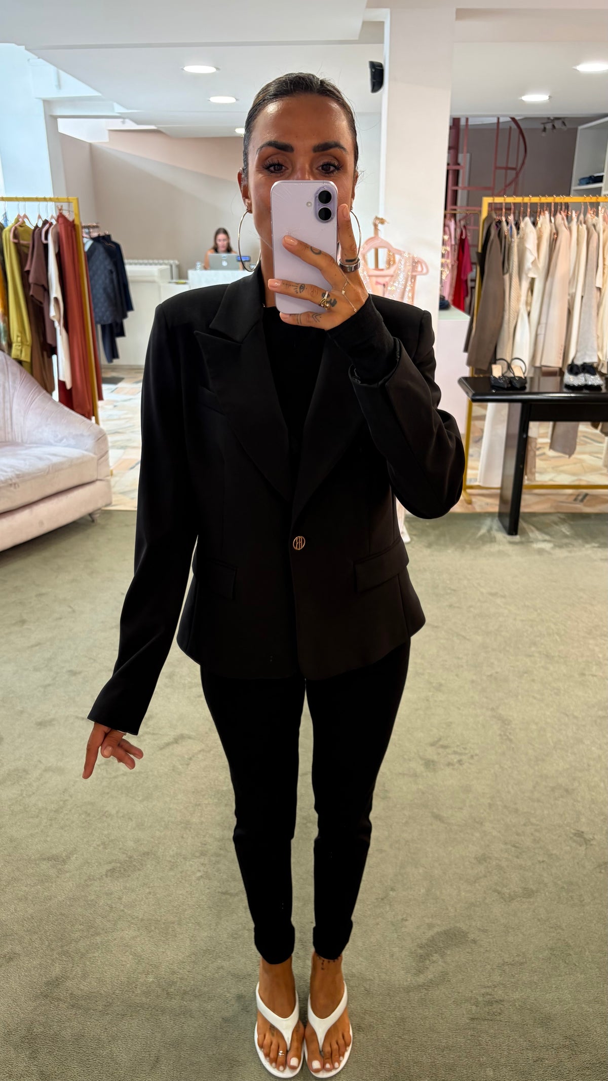 Blazer nero slim corto  fr