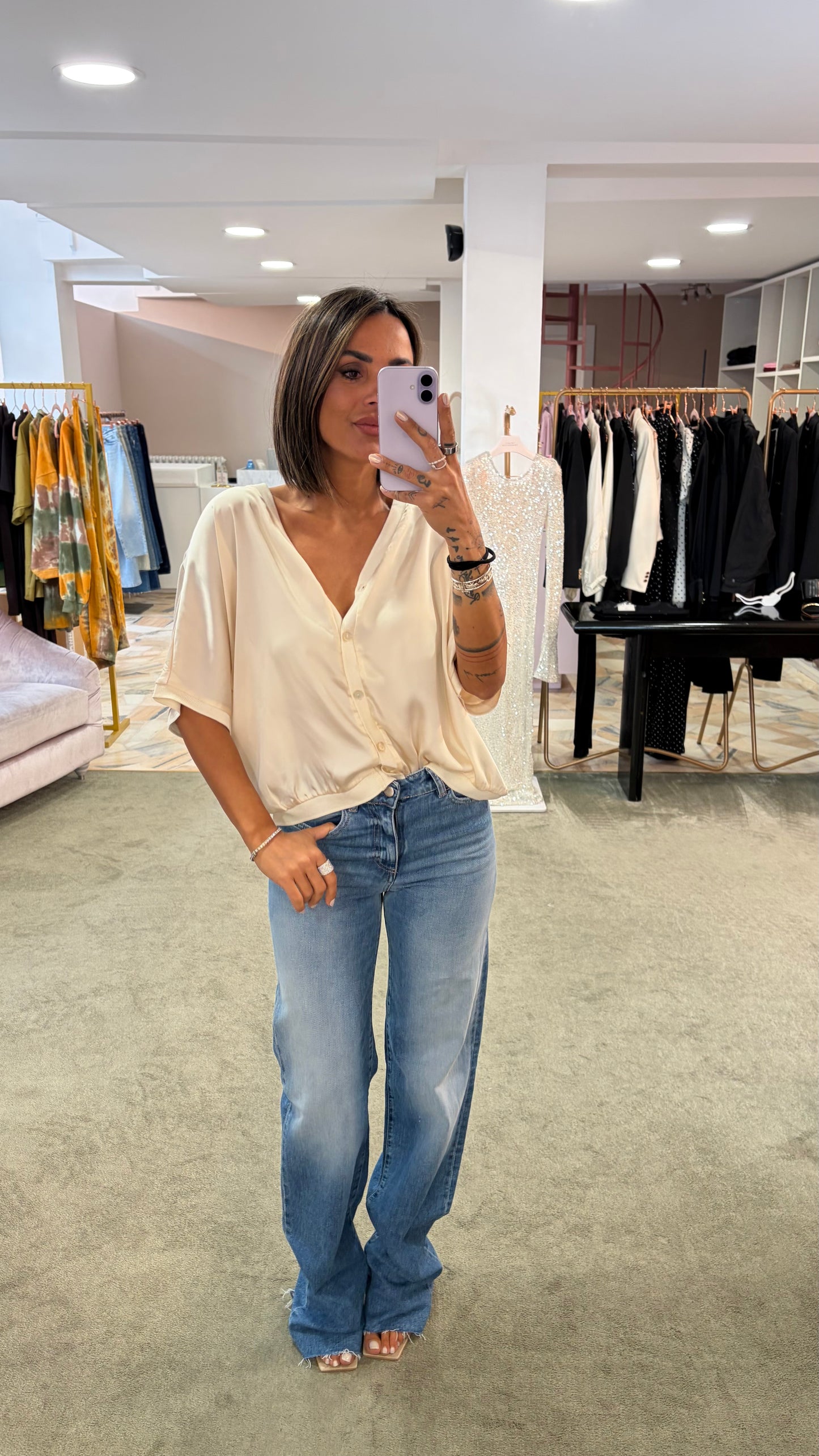 Jeans joia denim medio/chiaro taglio vivo Icon pe26