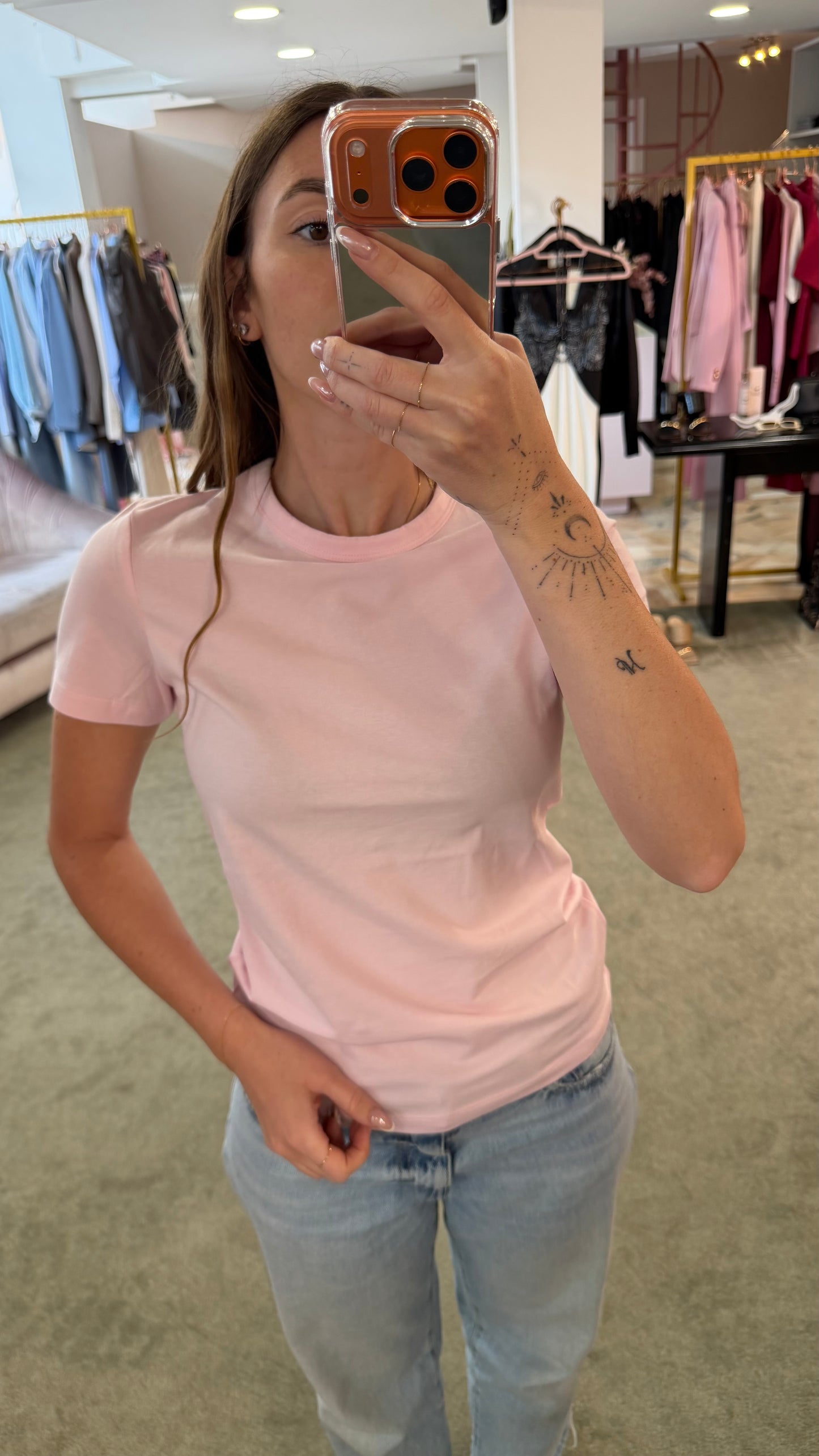 T-shirt gigi rosa baby slim basica jx