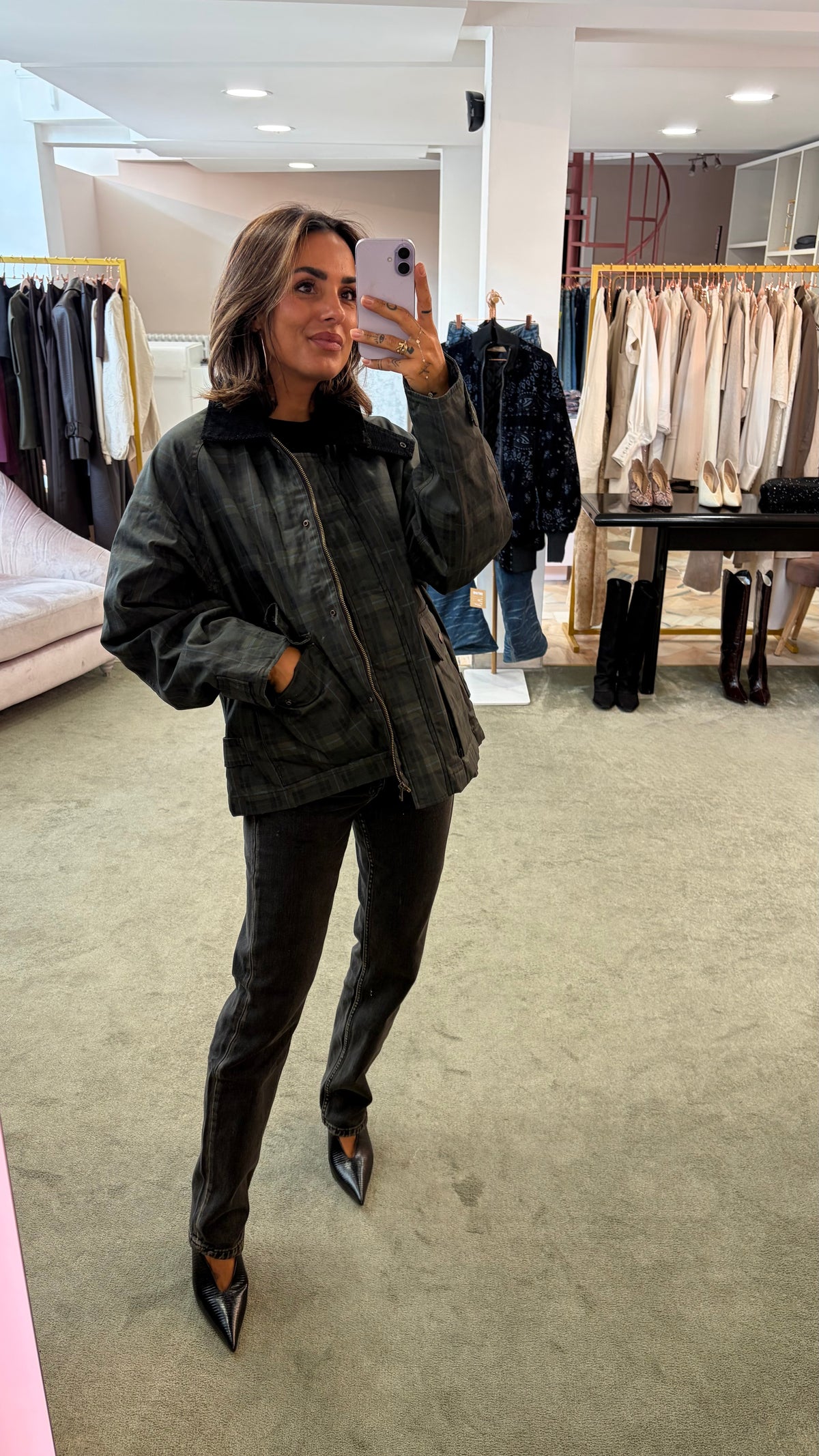 Trench corto cerato check jx