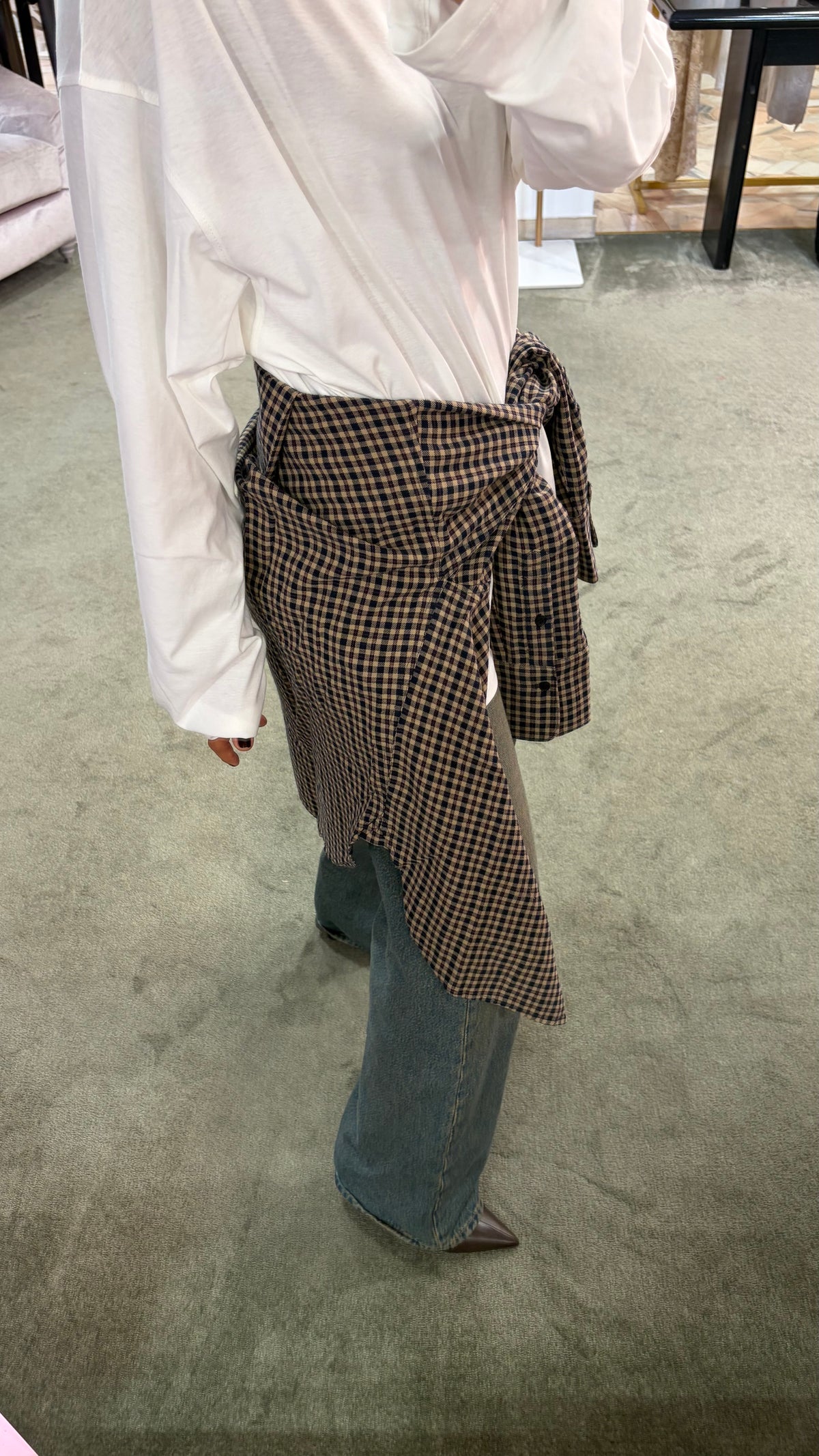 Camicia a quadri marrone jx