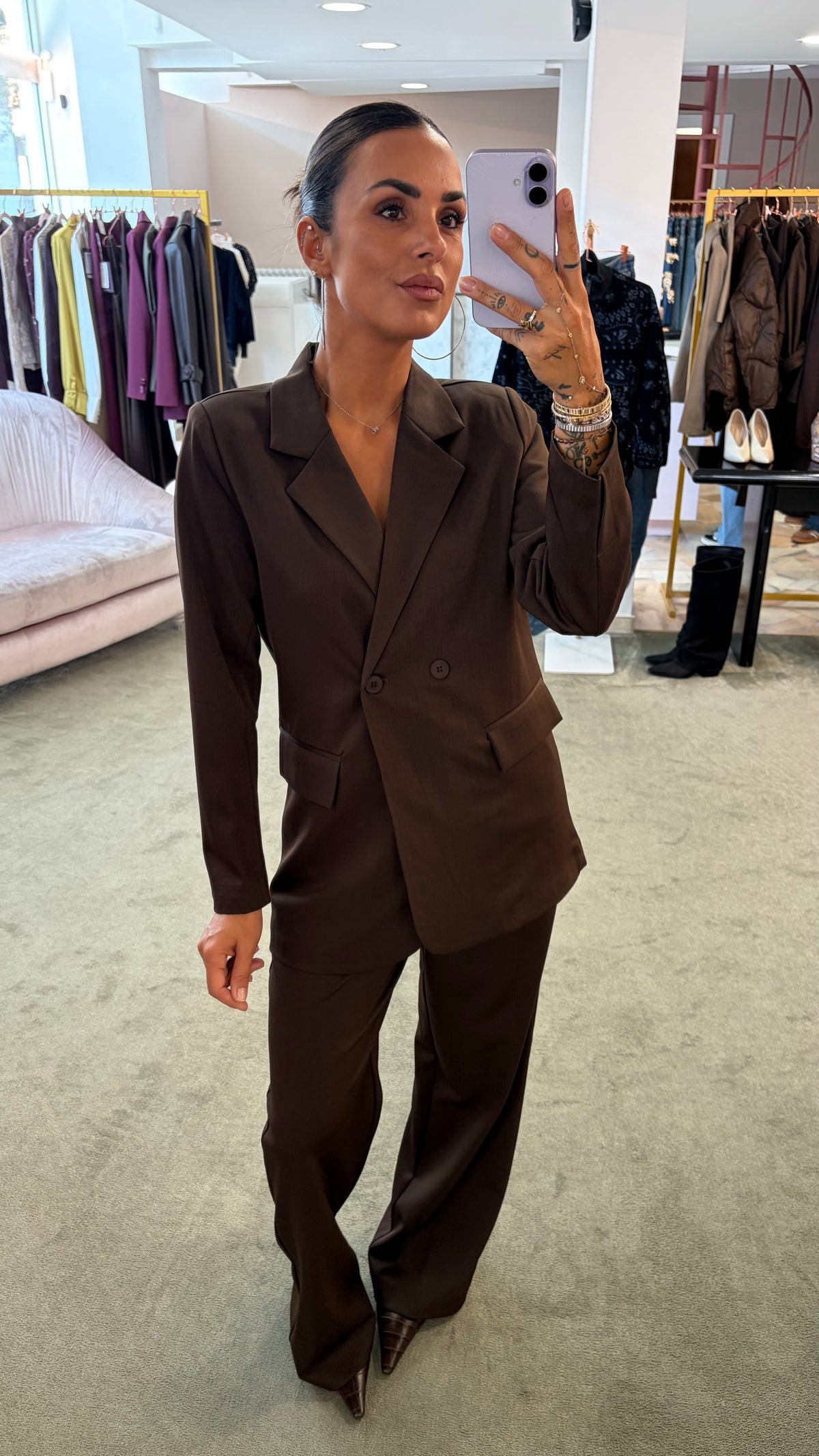 Blazer doppiopetto marrone over ay fw26