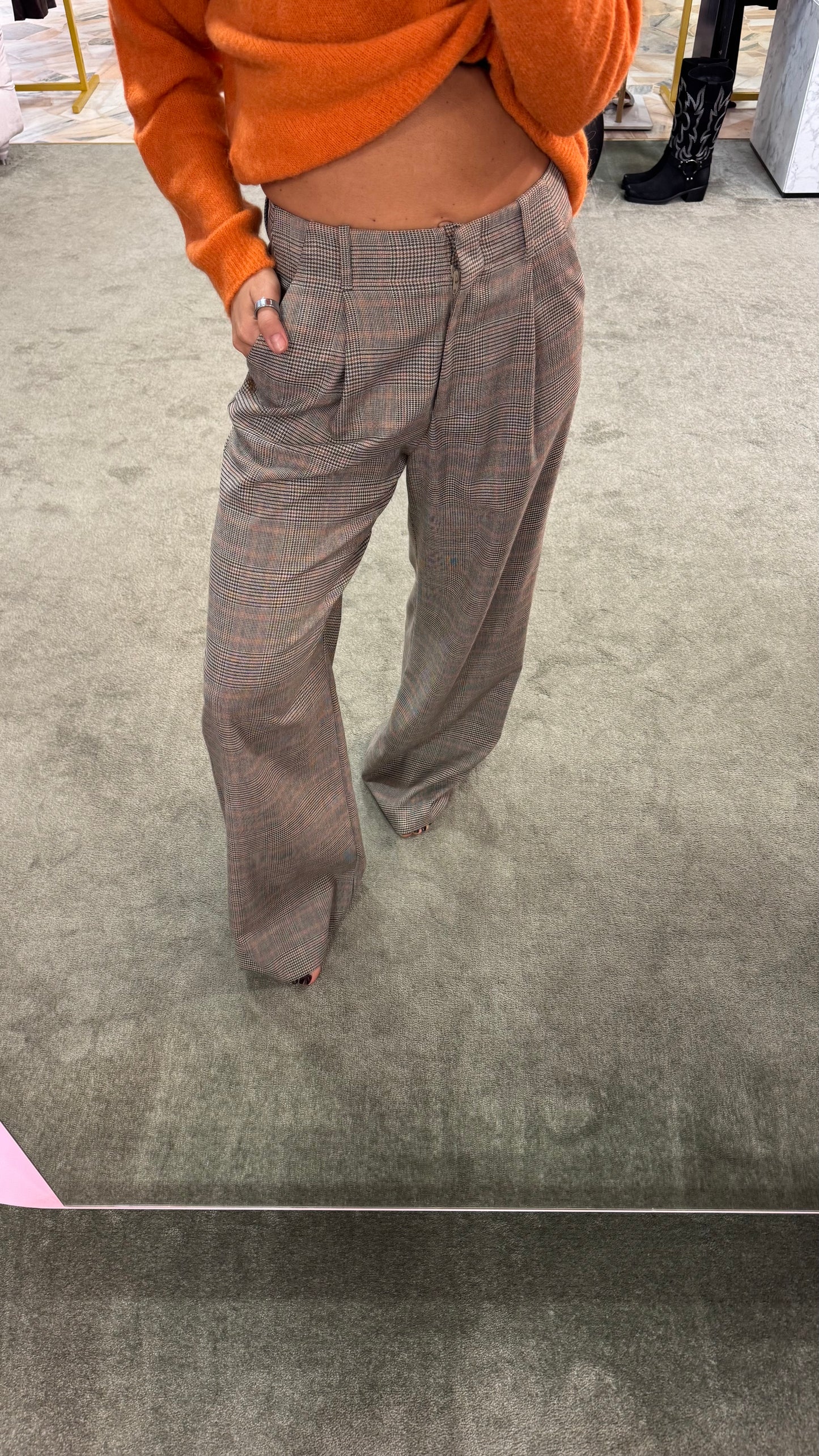 Pantaloni principe di galles con pences Hinnominate