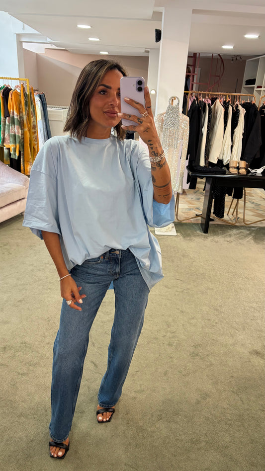 Maxi t-shirt celeste ks